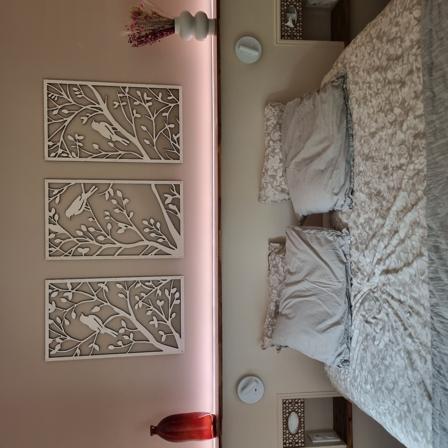 Triptyque mural oiseaux découpés