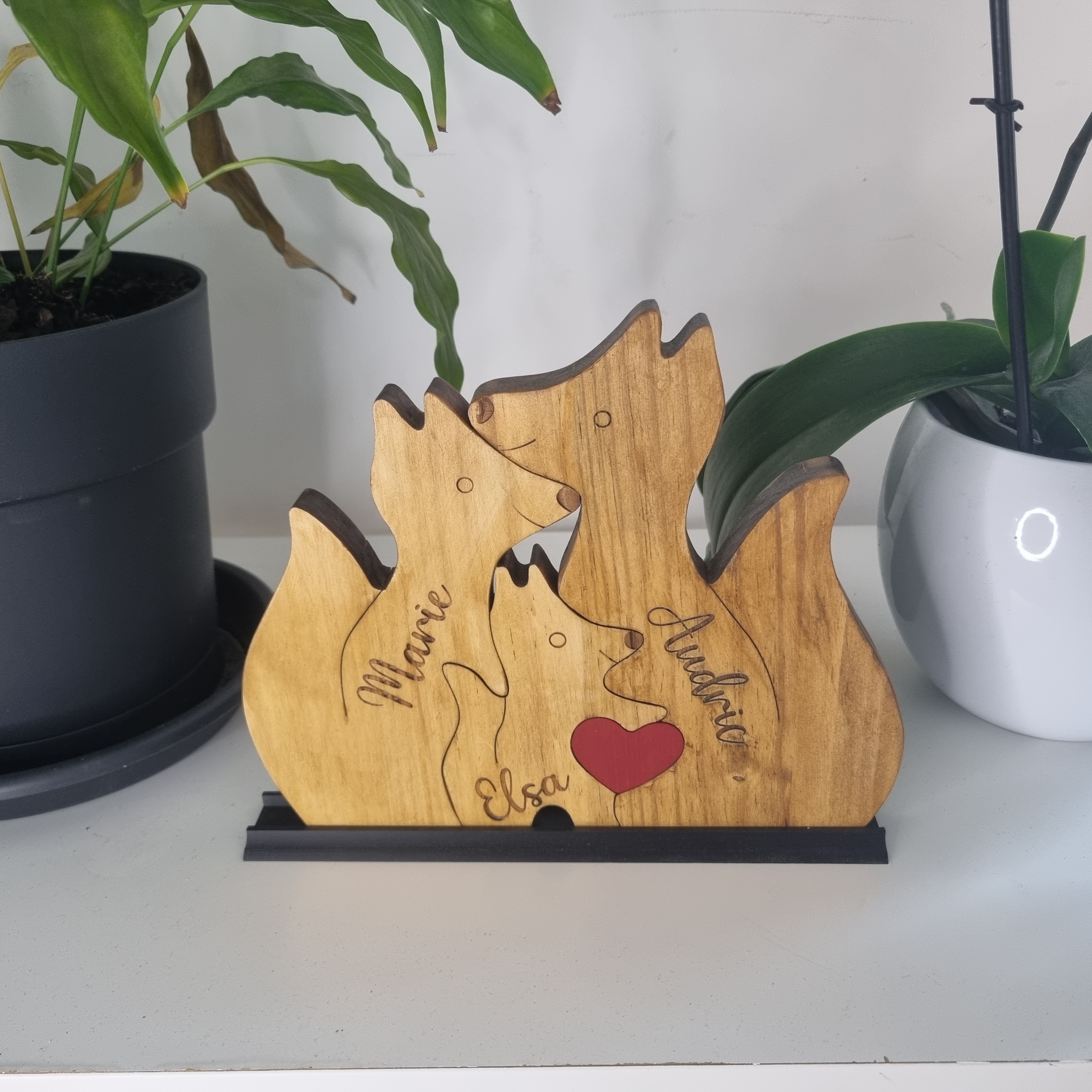 Puzzle personnalisé en bois famille