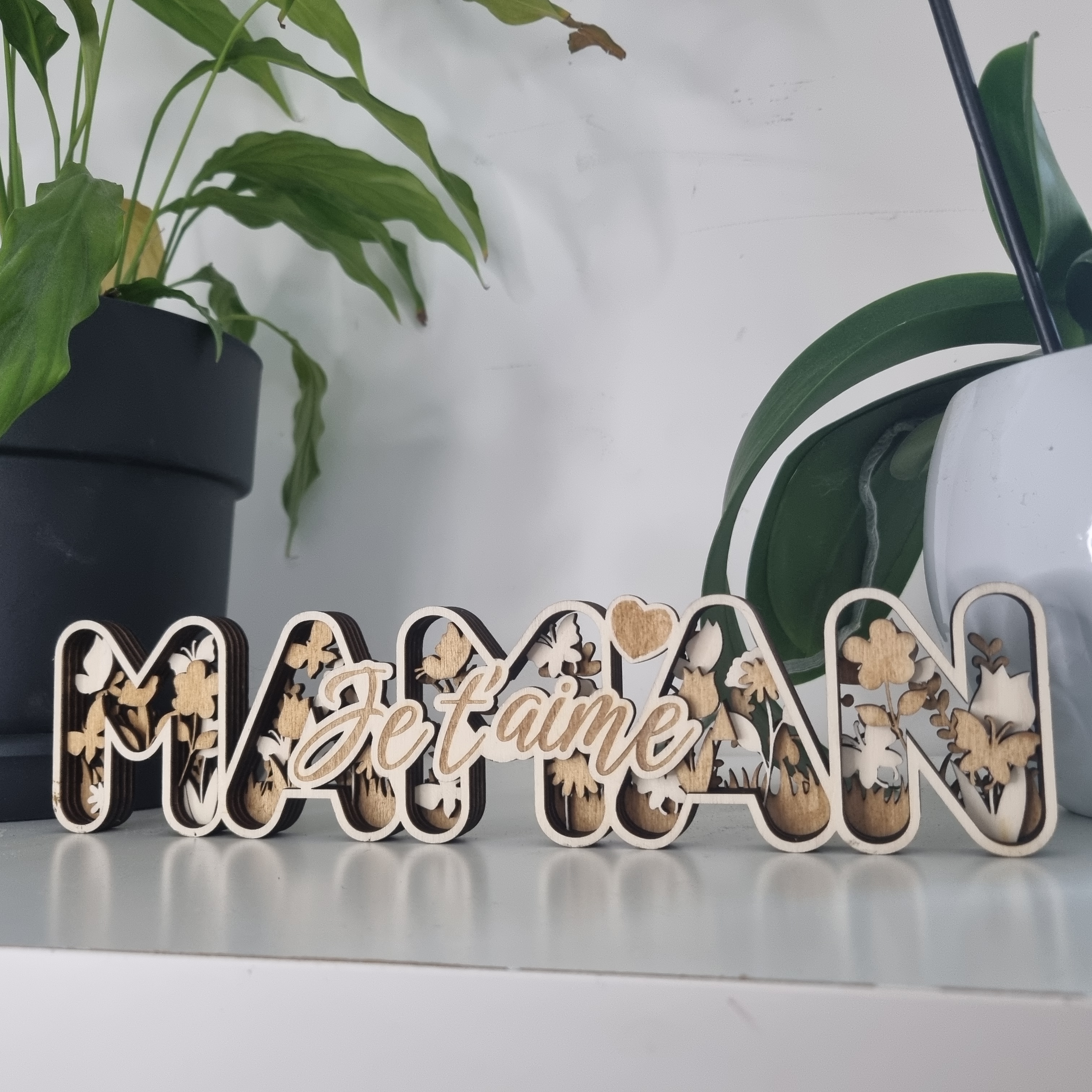 Plaque décorative 'MAMAN'