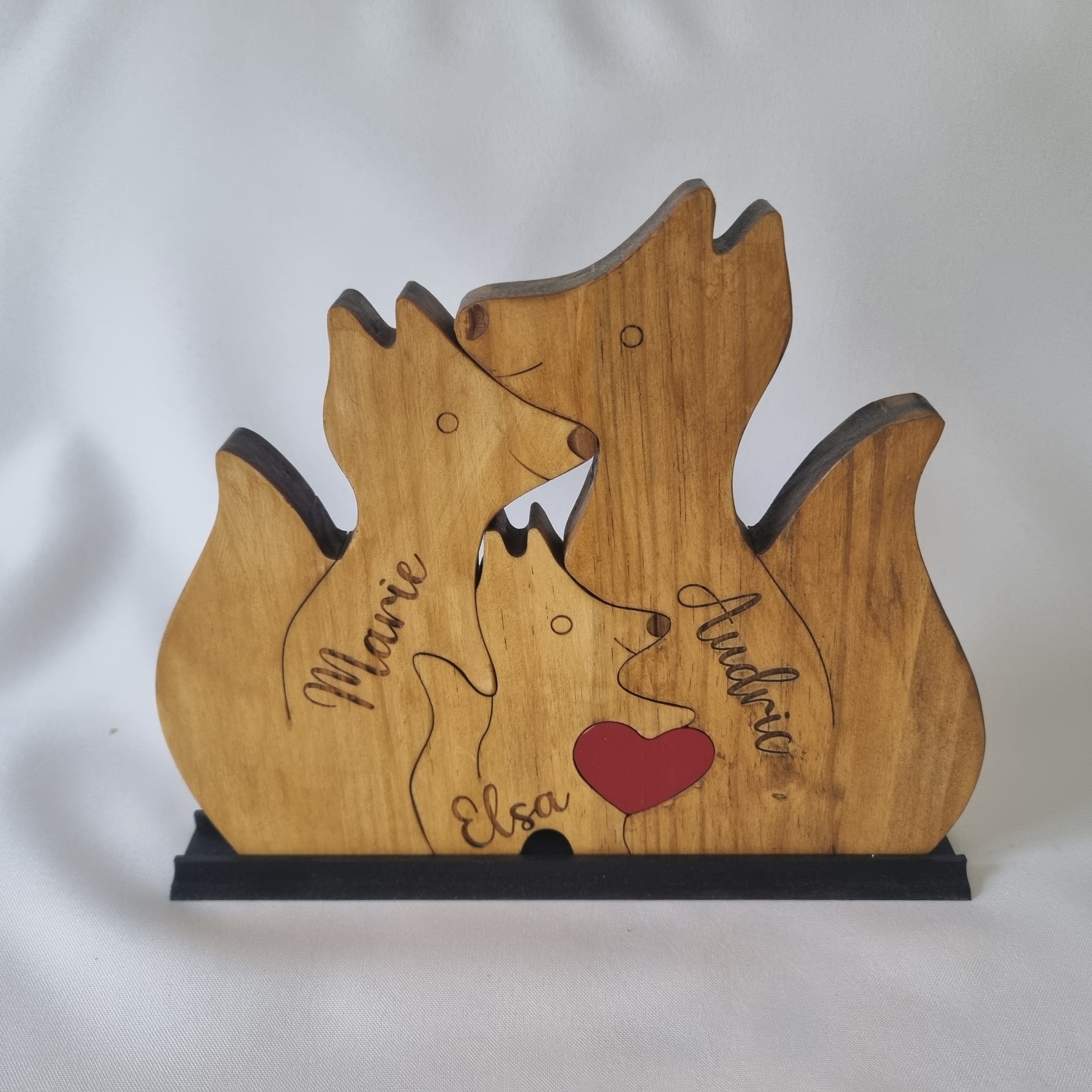 Puzzle personnalisé en bois famille
