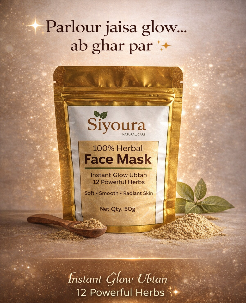 Instant Glow Ubtan Face Mask | 100% Herbal Face Mask