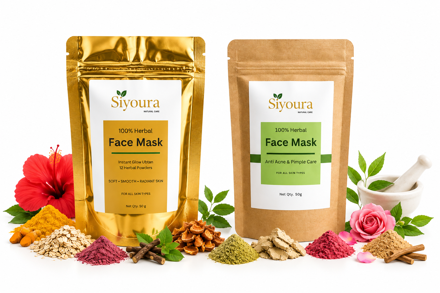Herbal Skin Care Face Pack Combo Set