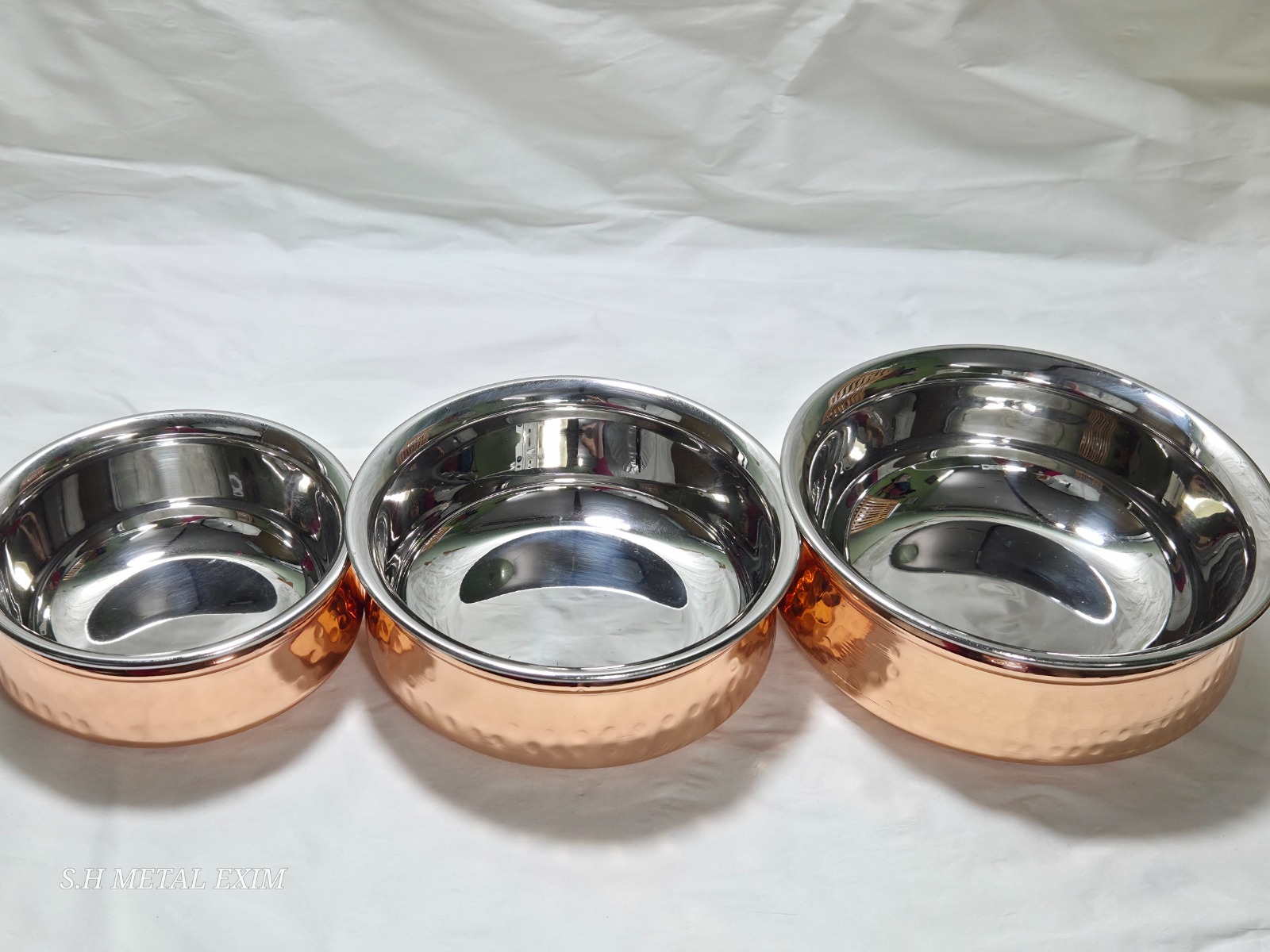 Copper Stainless Steel Bowl Set