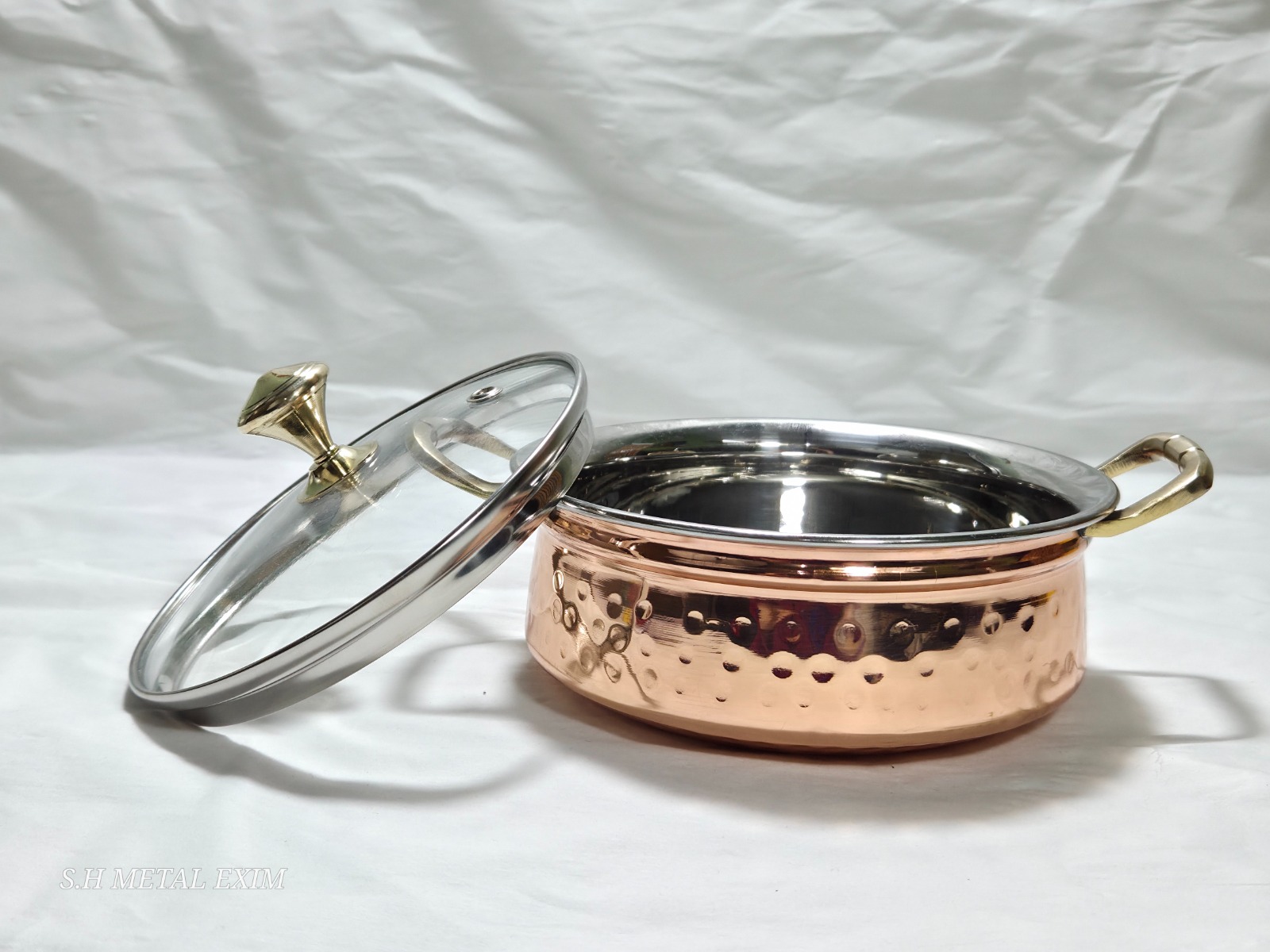 Copper Stainless Steel Serving Handi