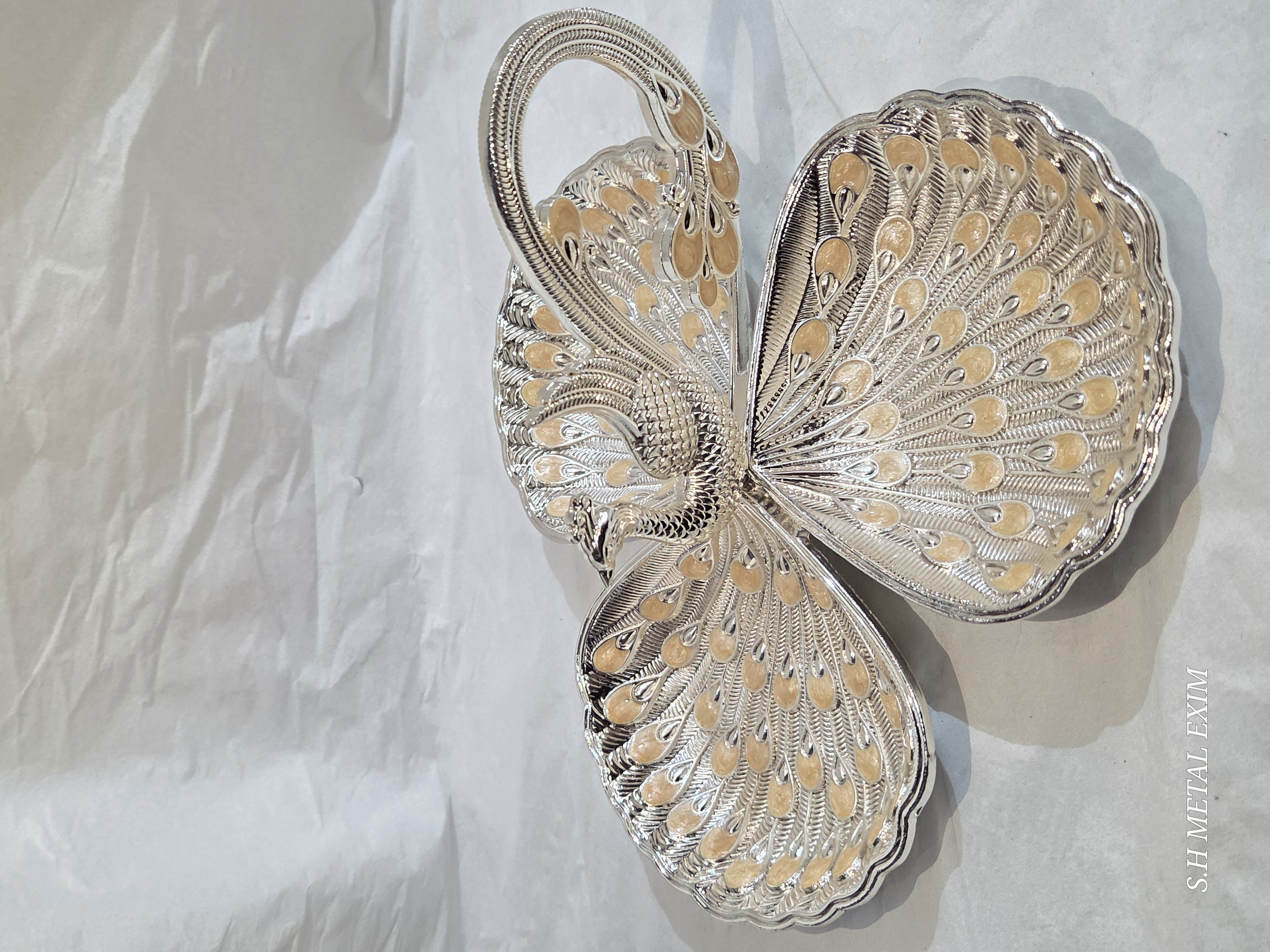 Graceful Peacock Treasure Tray