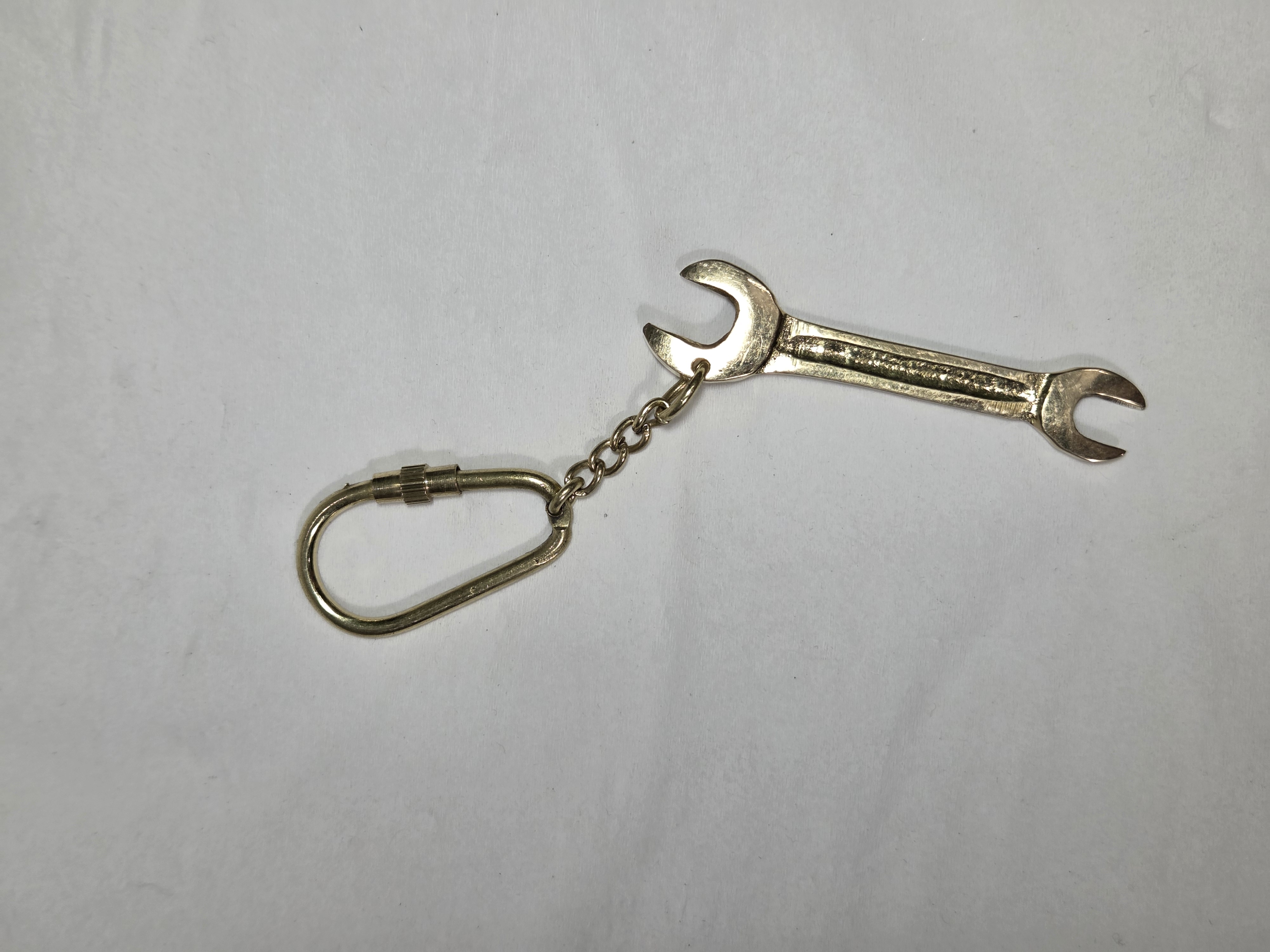 Handcrafted Brass Wrench Keychain – The Craftsman’s Signature