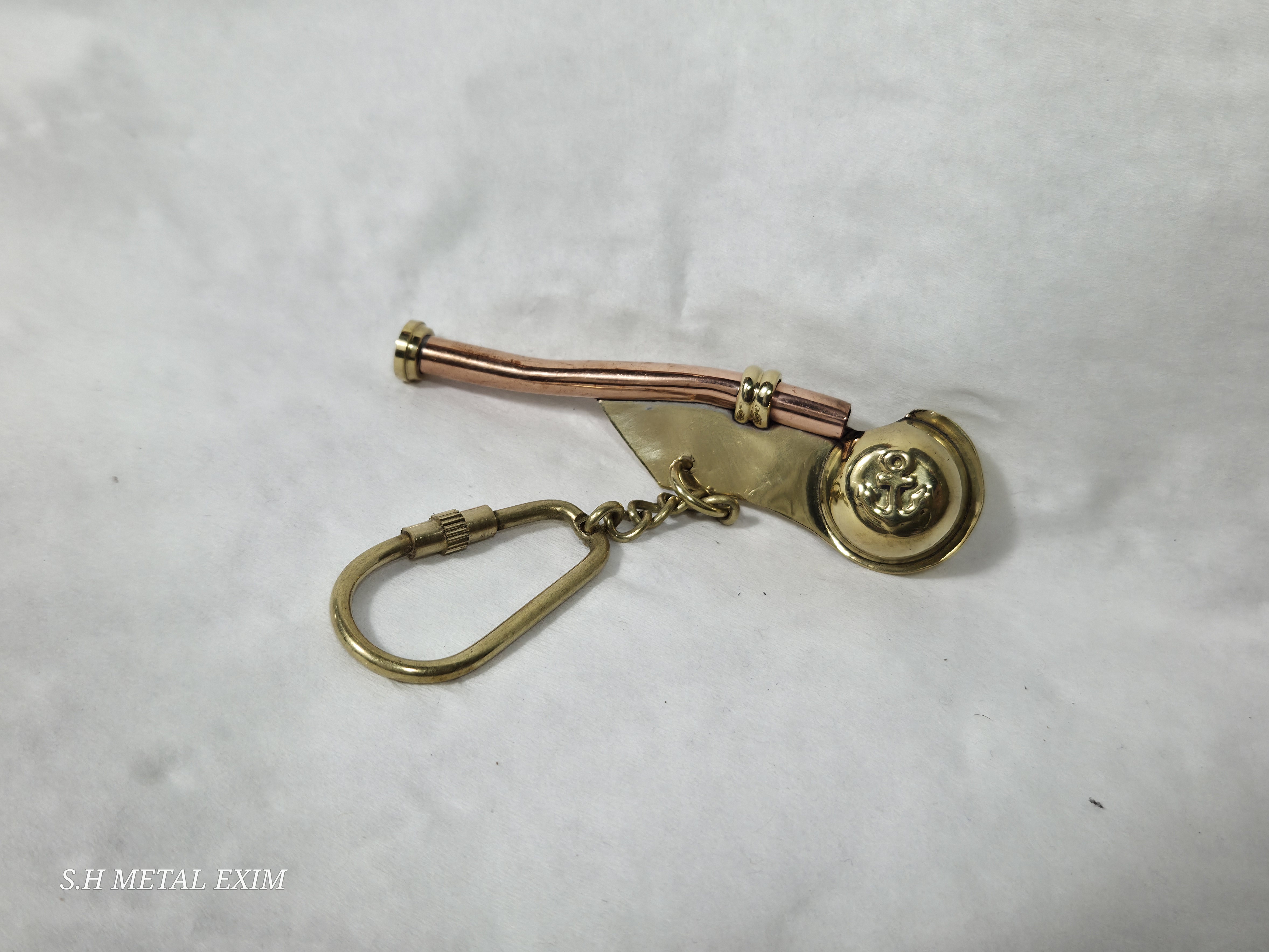 Polished Brass Marine Whistle Keychain – The Explorer’s Call