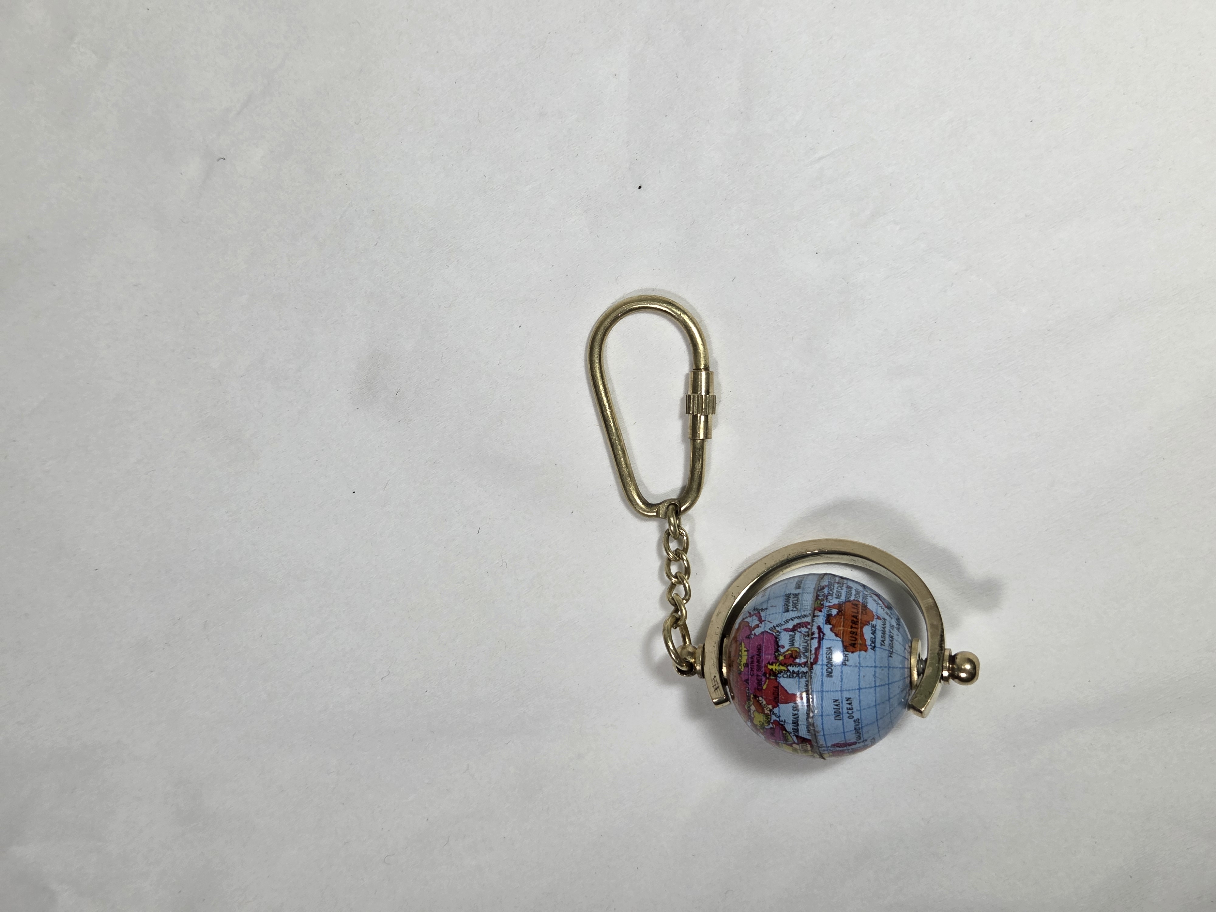 Spinning World Globe Keychain