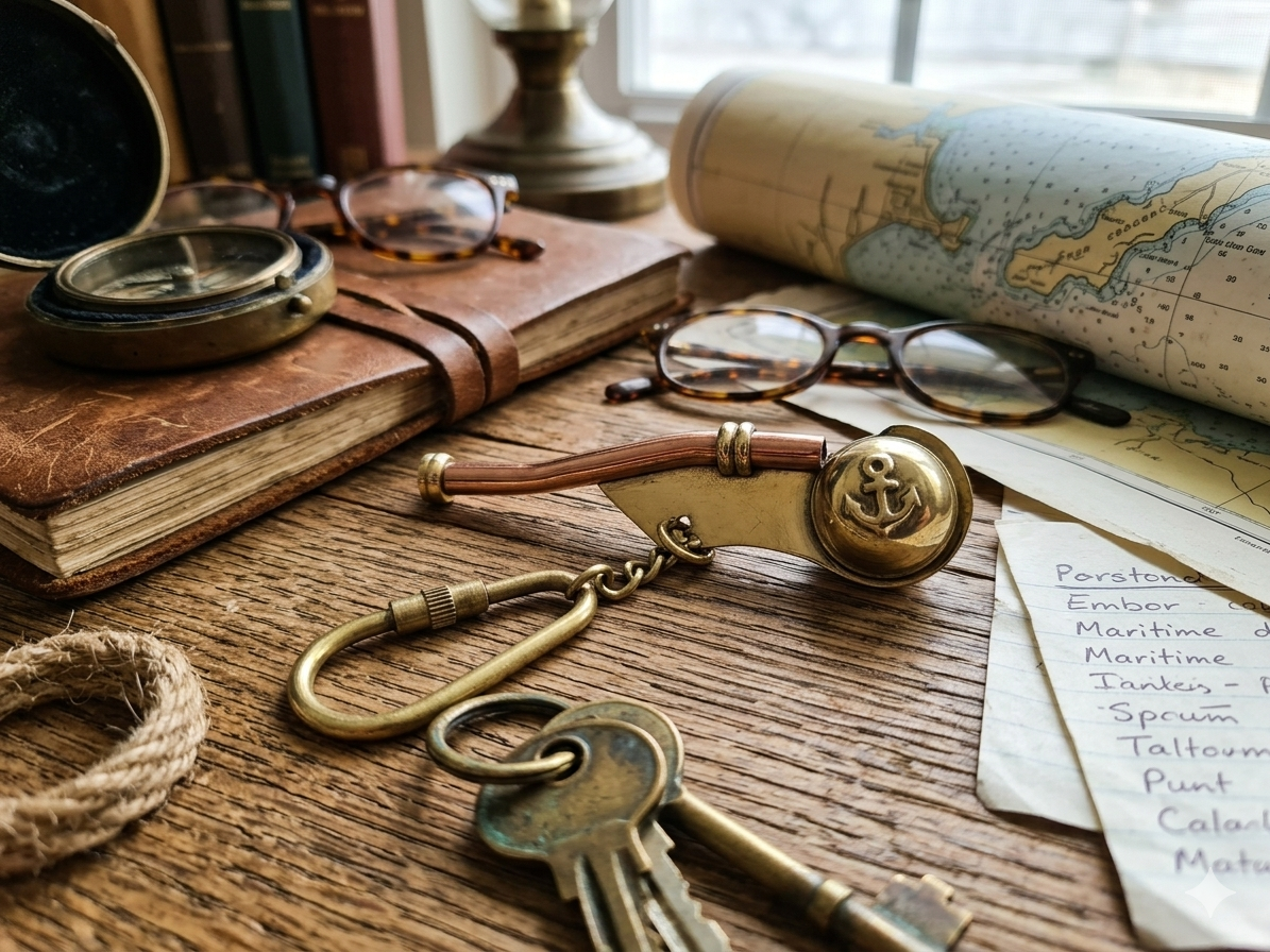 Authentic Brass & Copper Boatswain’s whistle Keychain – The Admiral’s Signal