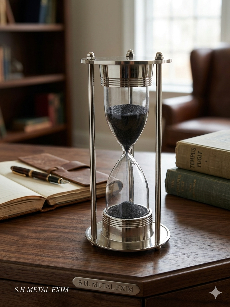 Polished brass Hourglass