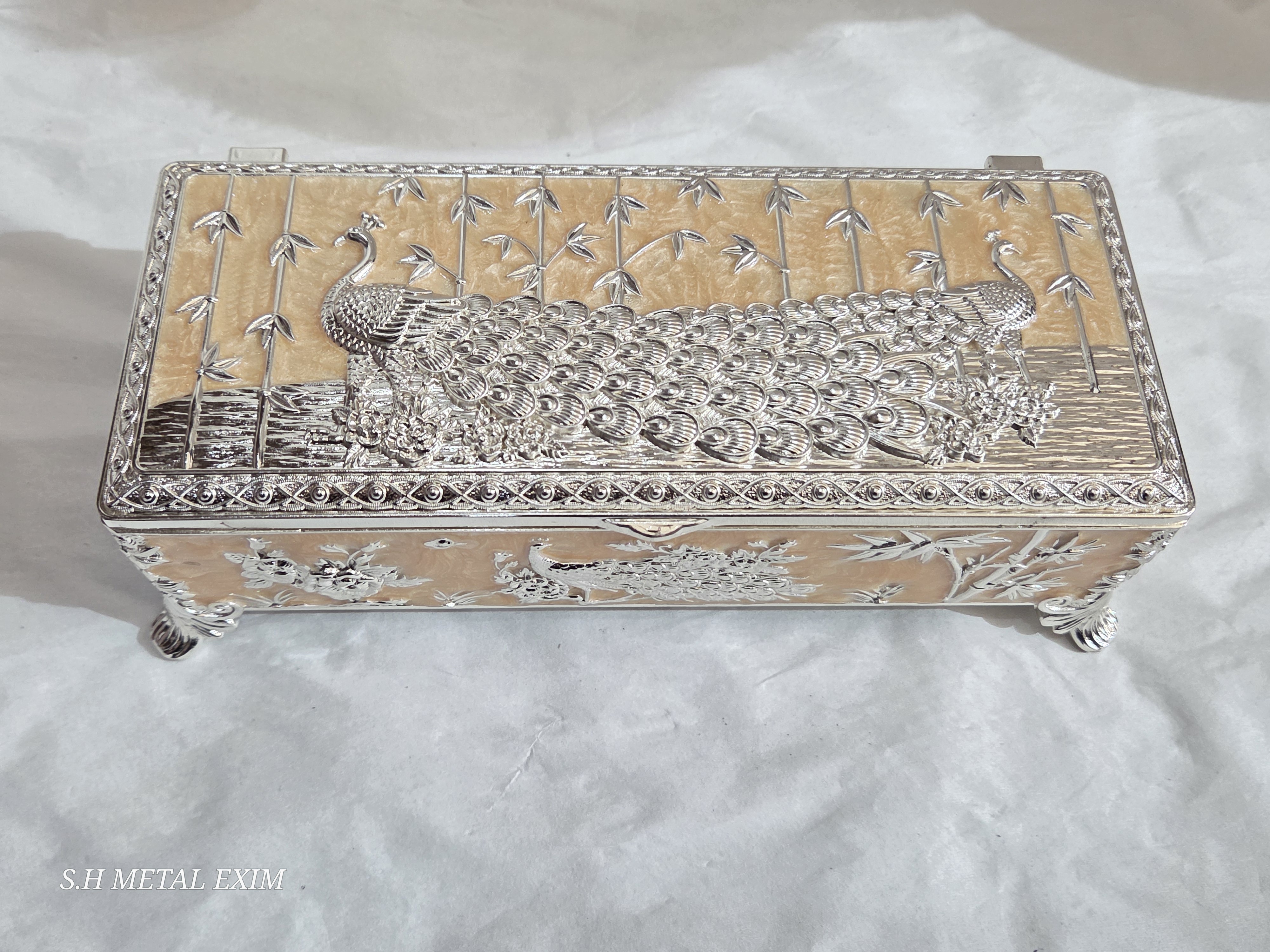 Majestic Peacock Treasure Box