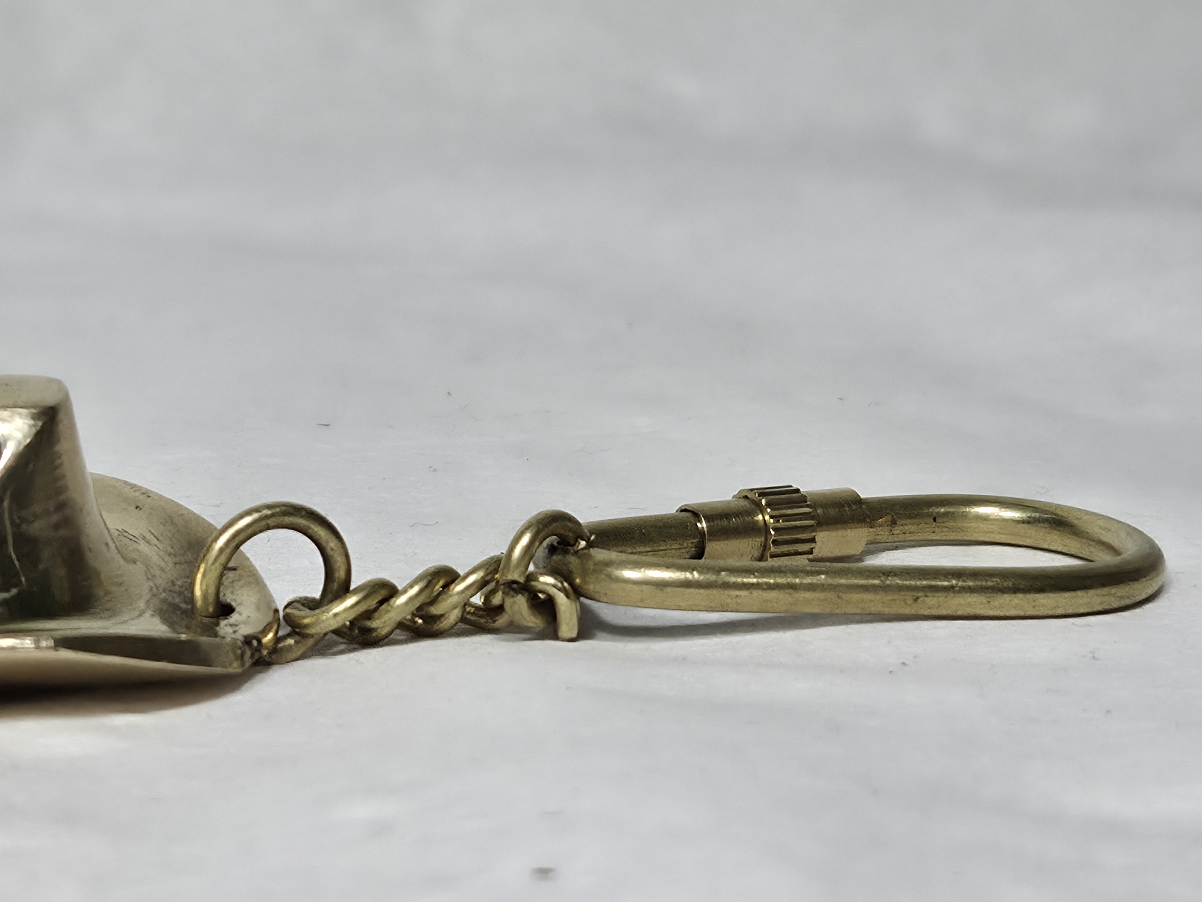 Handcrafted Brass Cowboy Hat Keychain