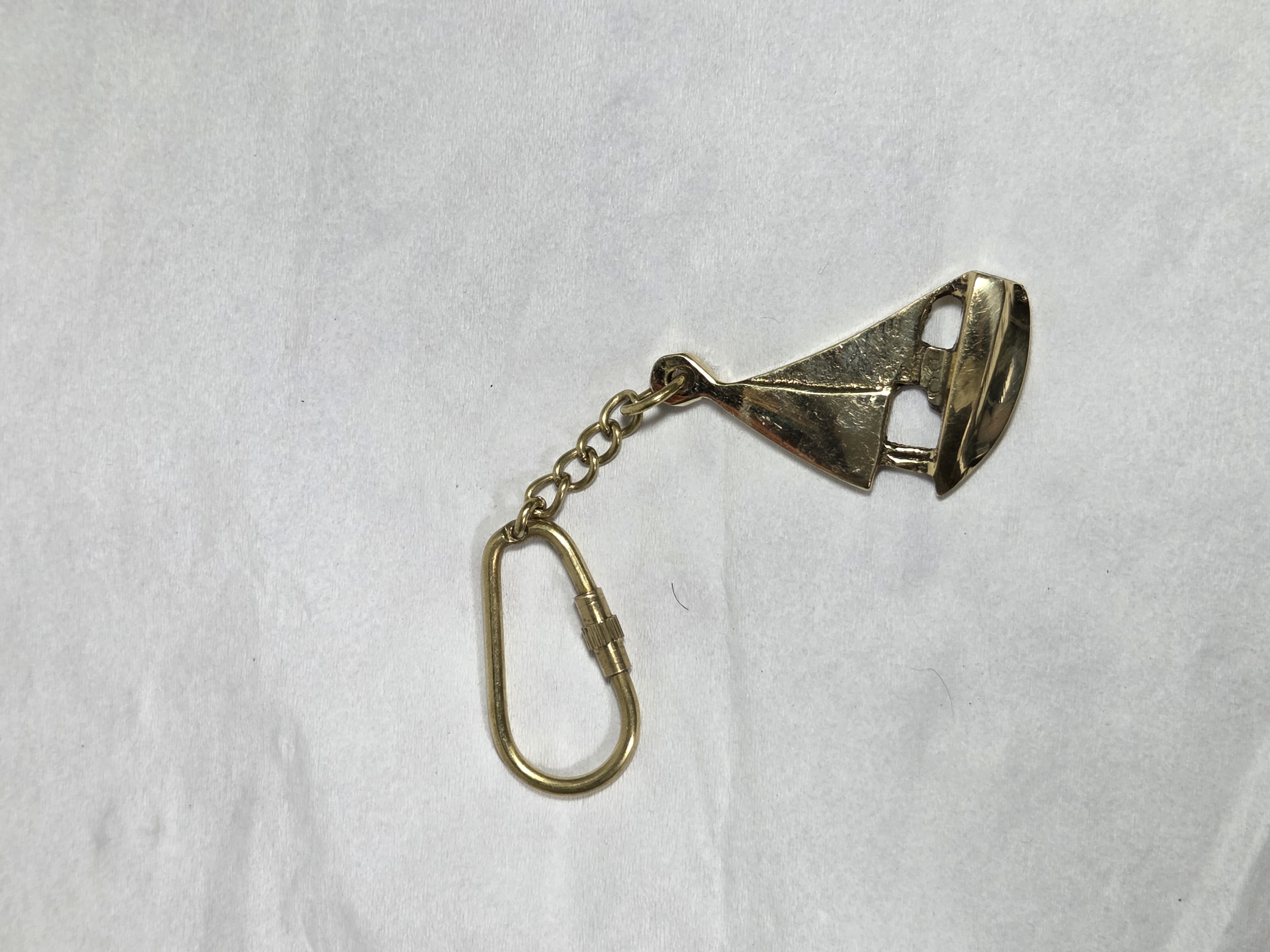 Solid Brass Sailboat Keychain – The Voyager’s Keepsake