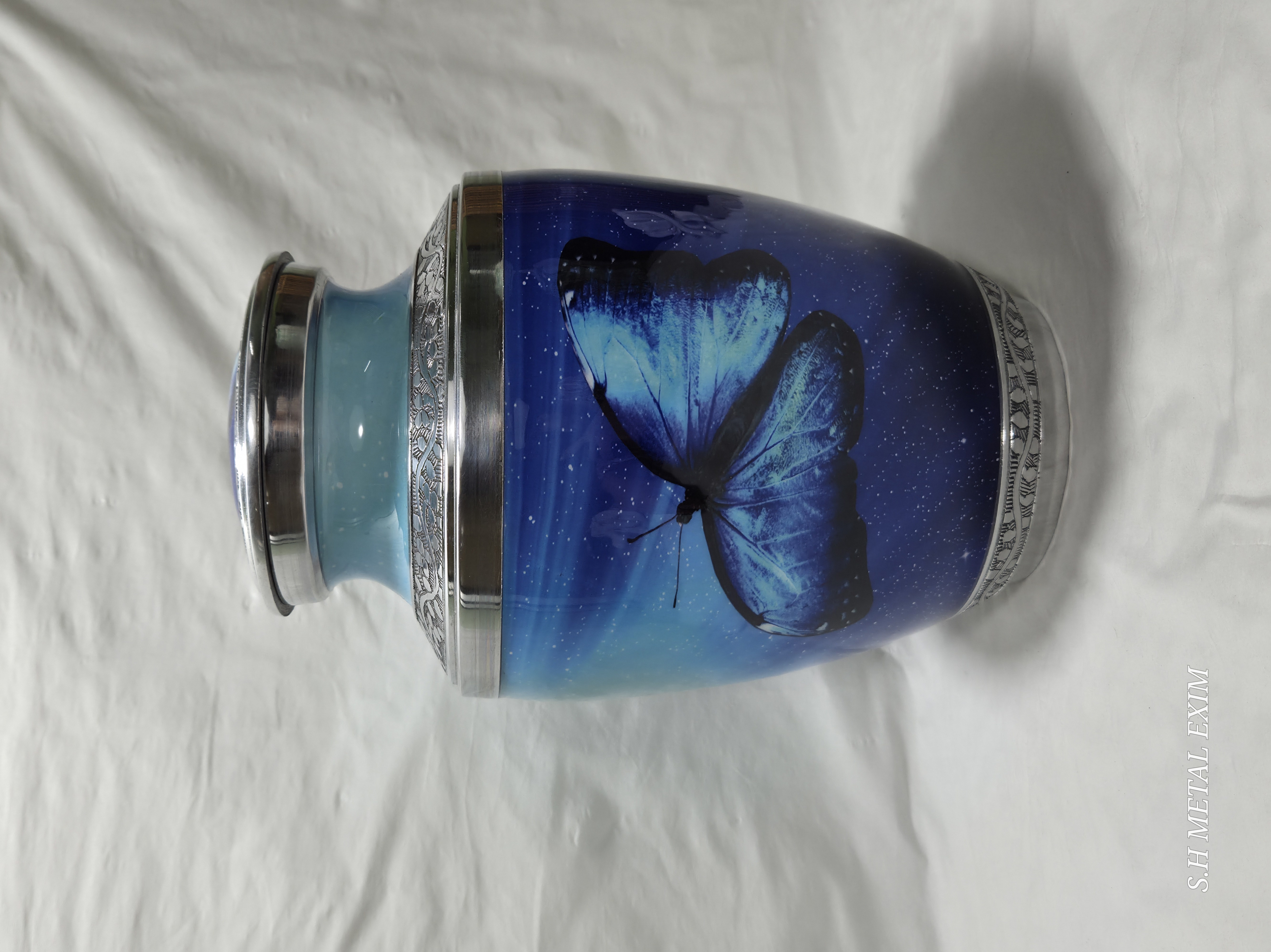 Blue Celestial Wings butterfly Urn