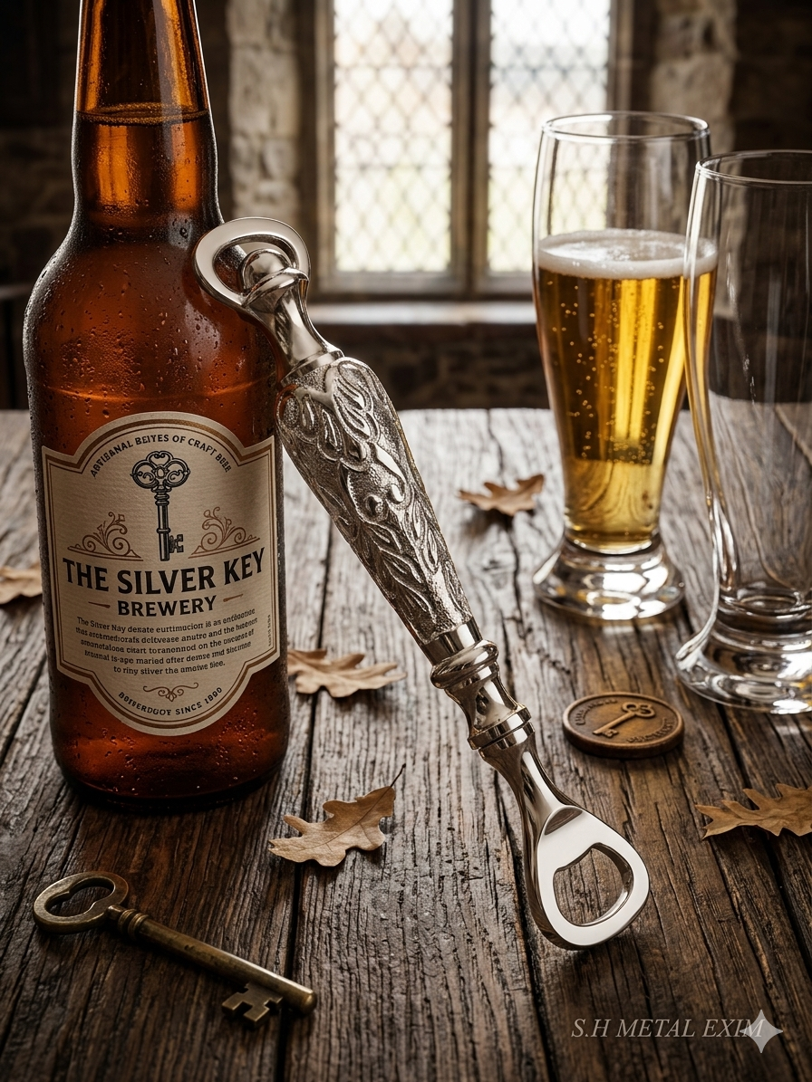 Ornate Silver-Plated Victorian-Style Bottle Opener