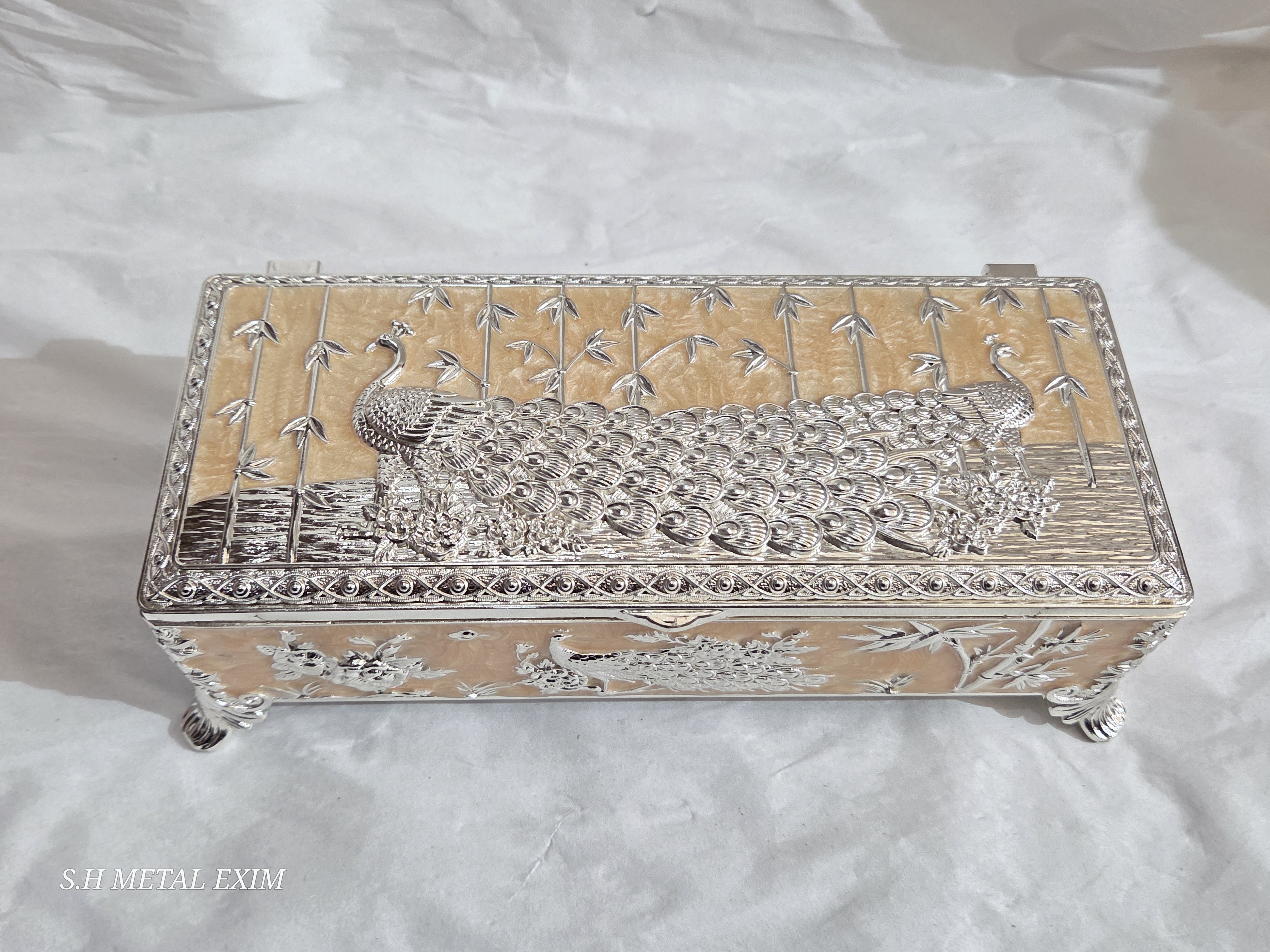 Majestic Peacock Treasure Box