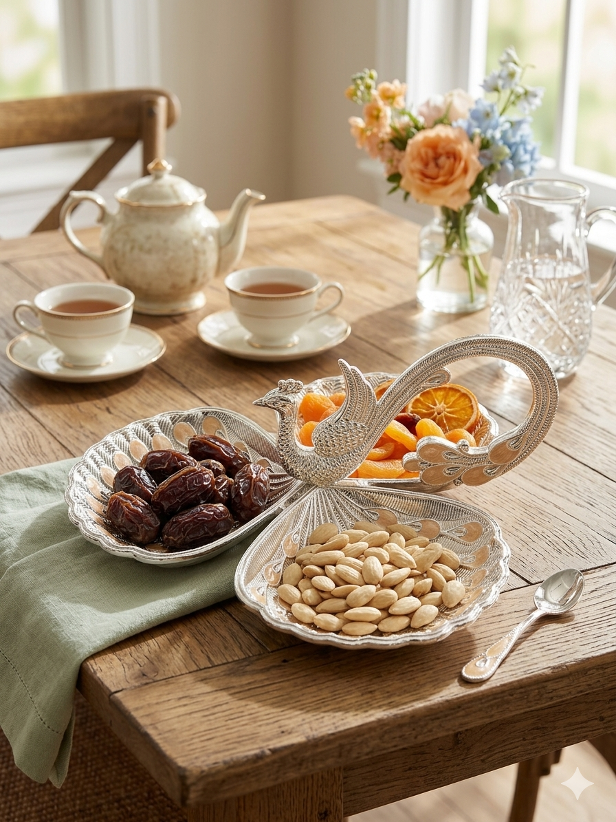 Graceful Peacock Treasure Tray