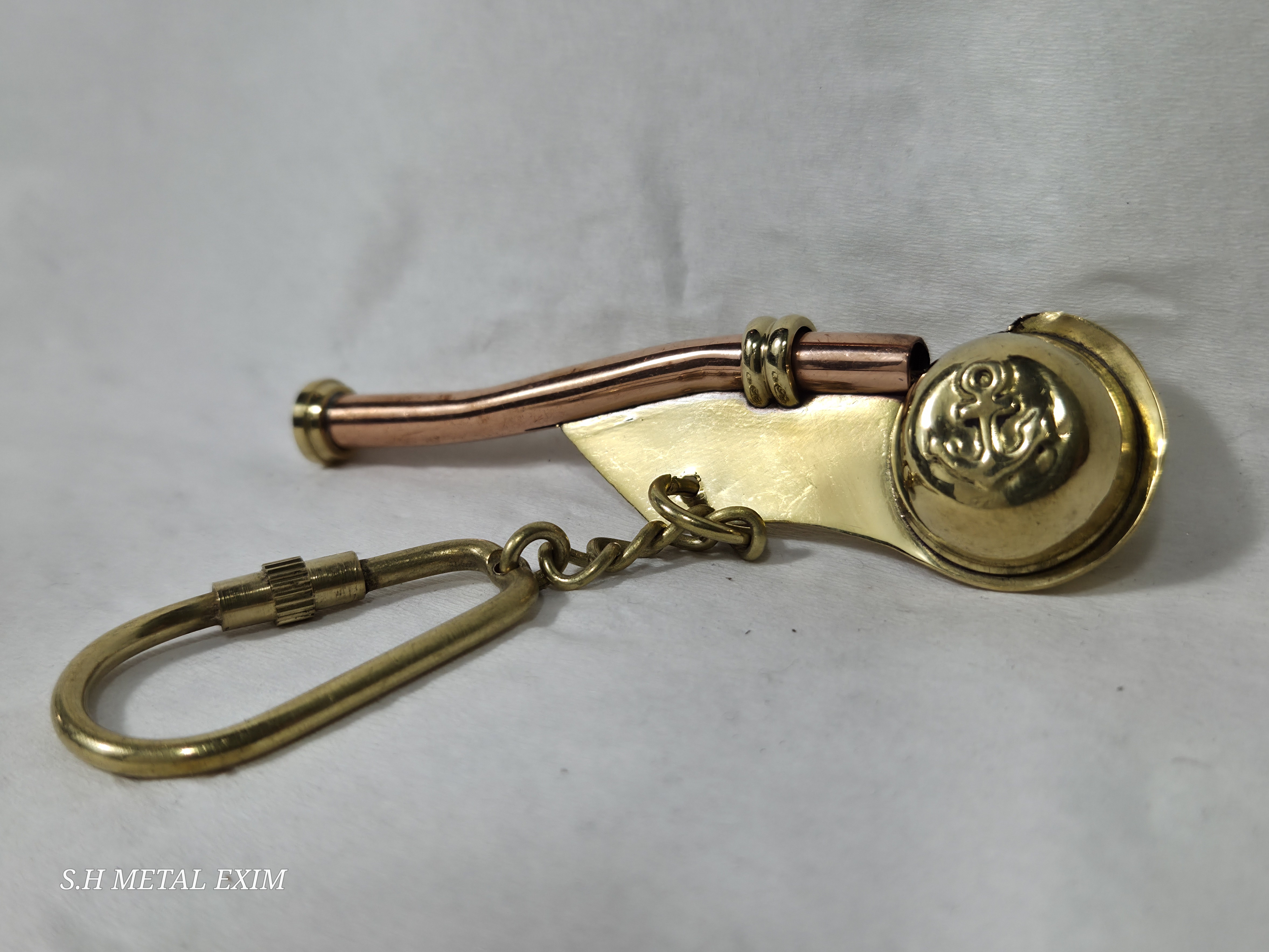 Authentic Brass & Copper Boatswain’s whistle Keychain – The Admiral’s Signal