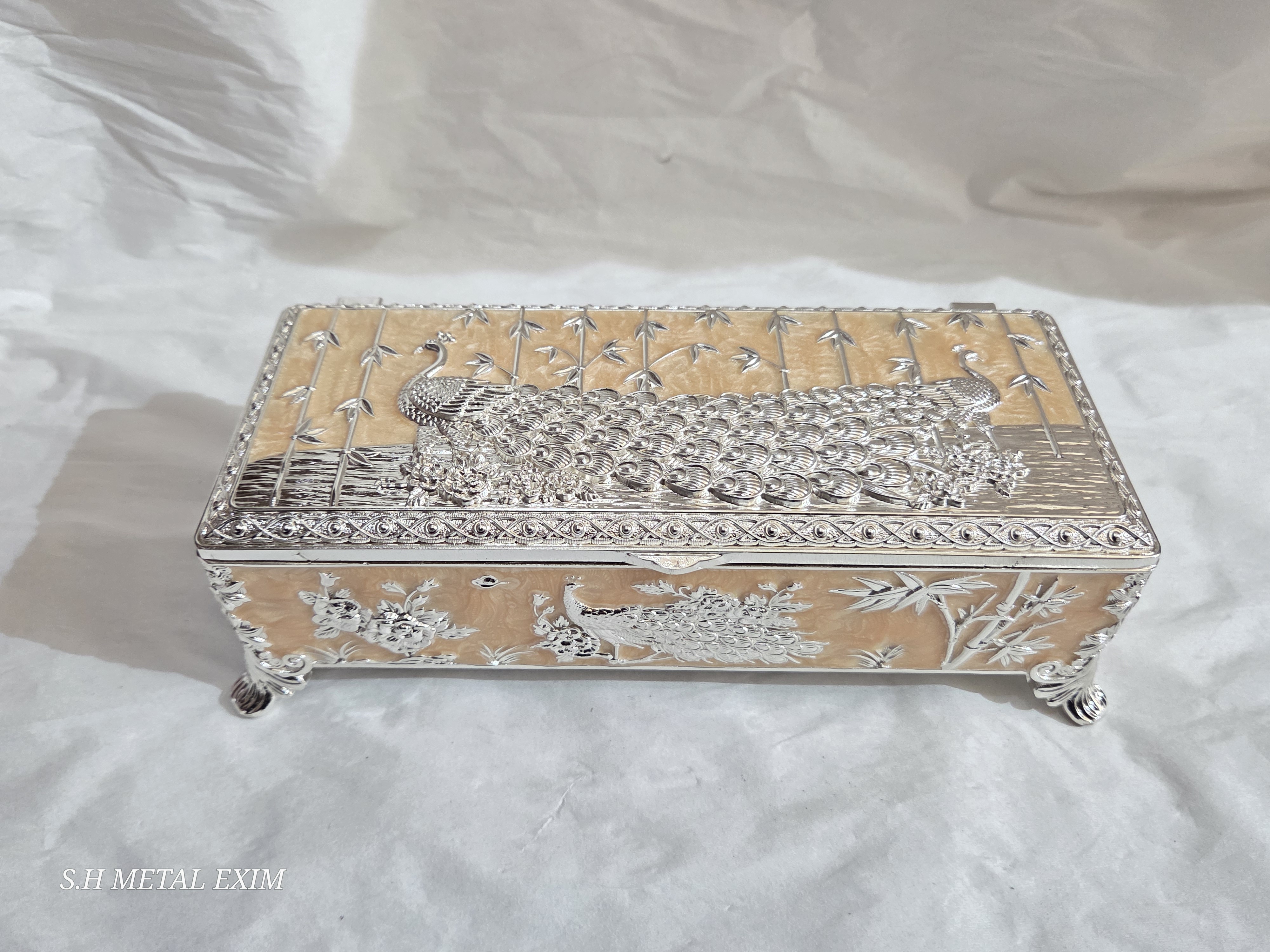 Majestic Peacock Treasure Box