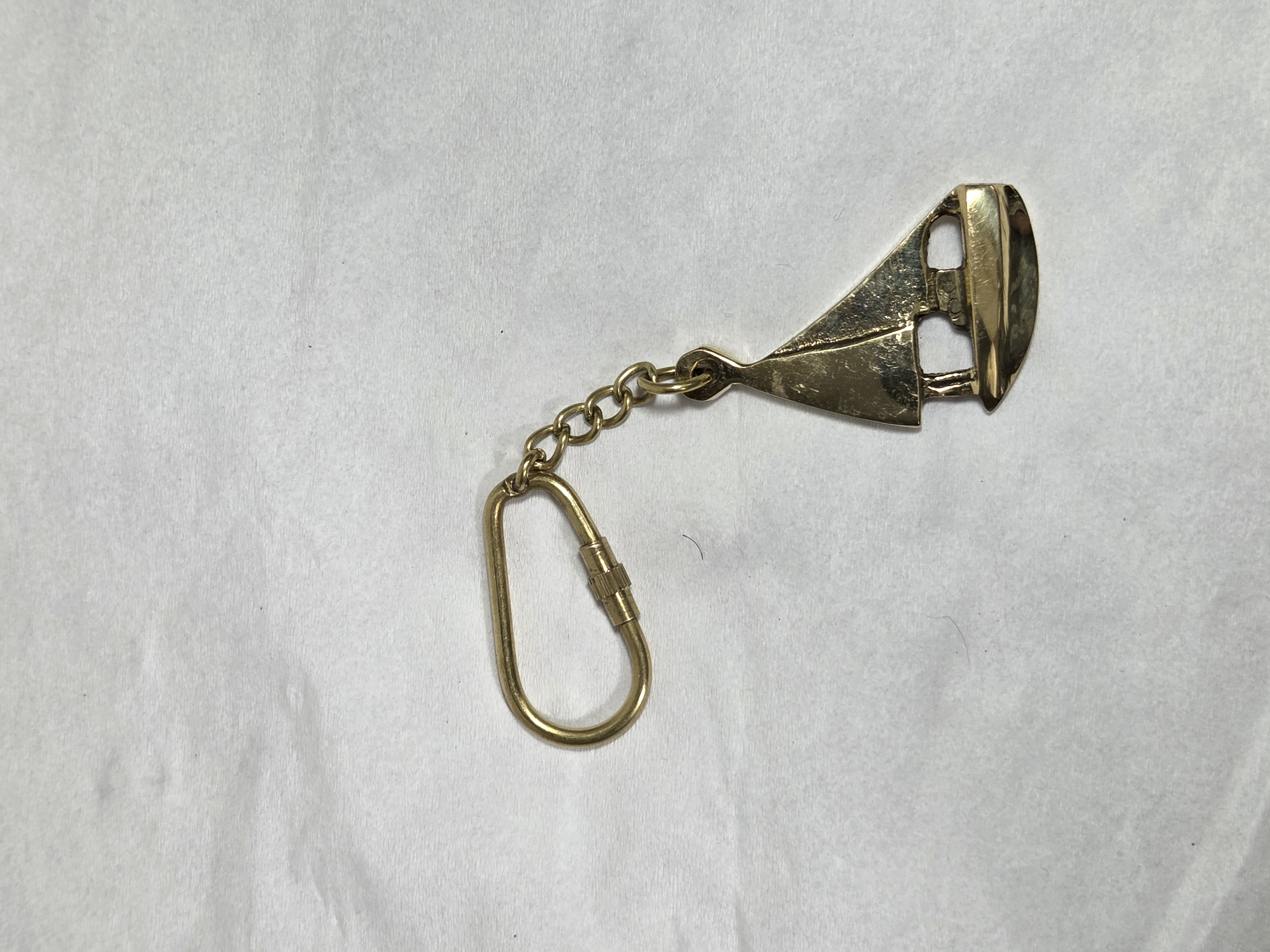 Solid Brass Sailboat Keychain – The Voyager’s Keepsake