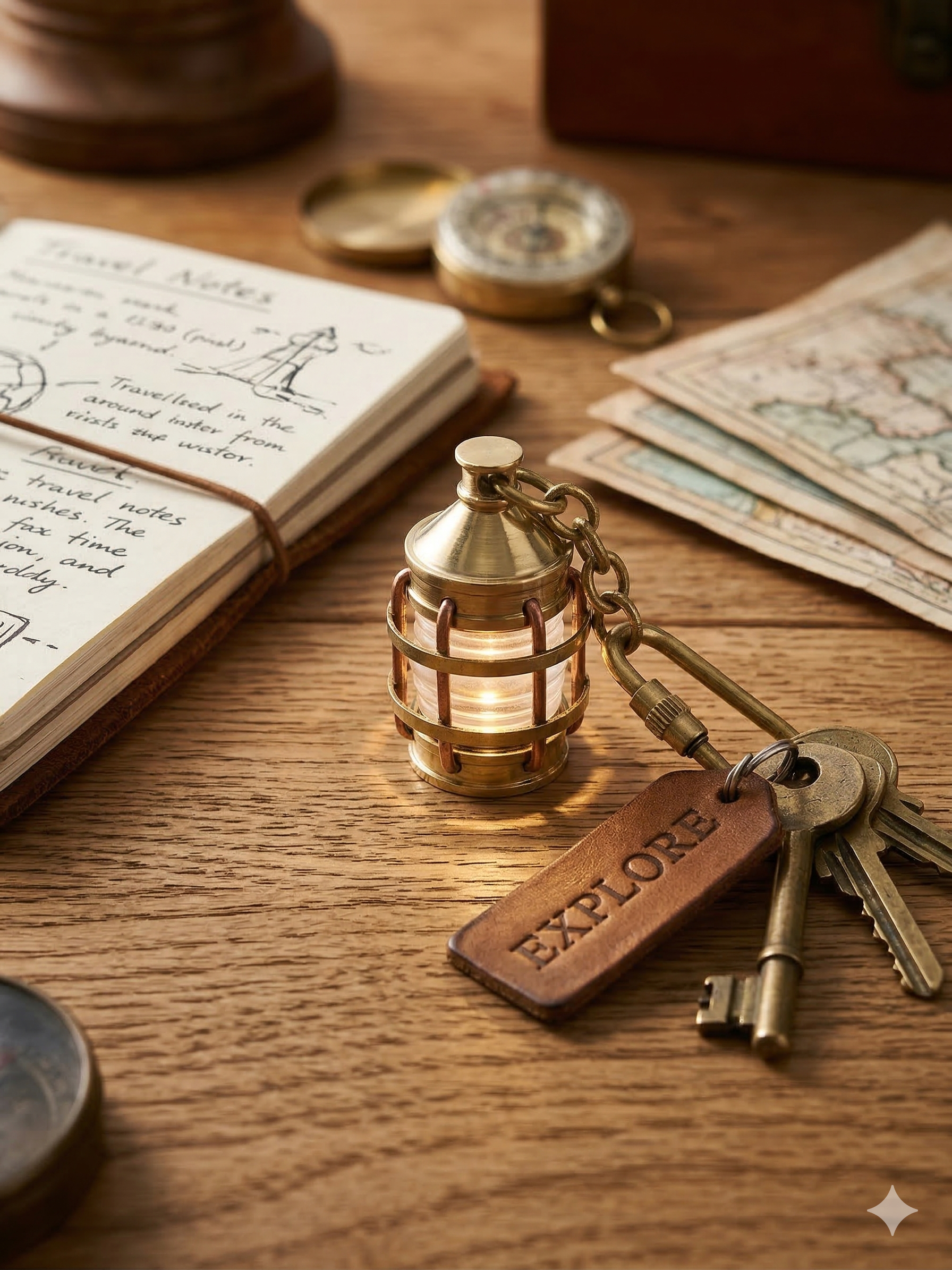 Antique Cage Lantern Keychain