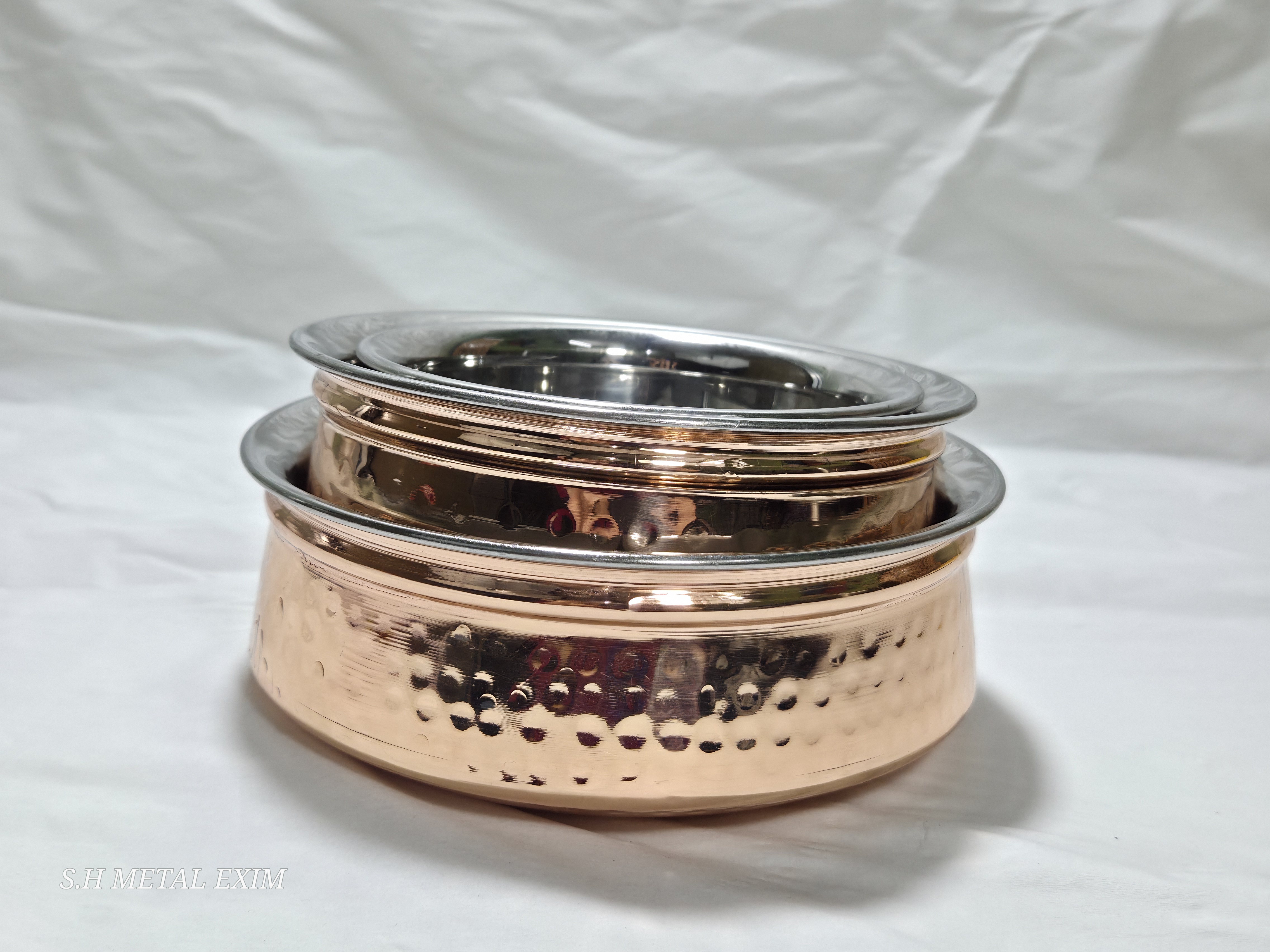 Copper Stainless Steel Bowl Set