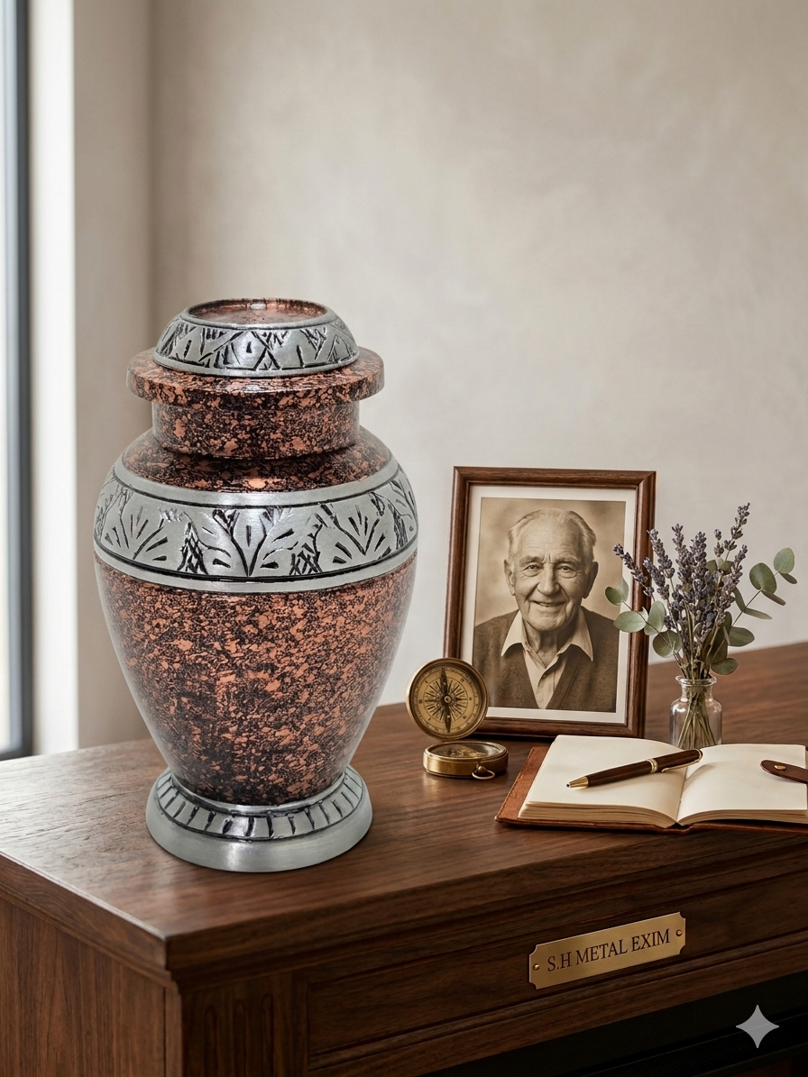 Elegance in Memory: The Copper Patina Urn