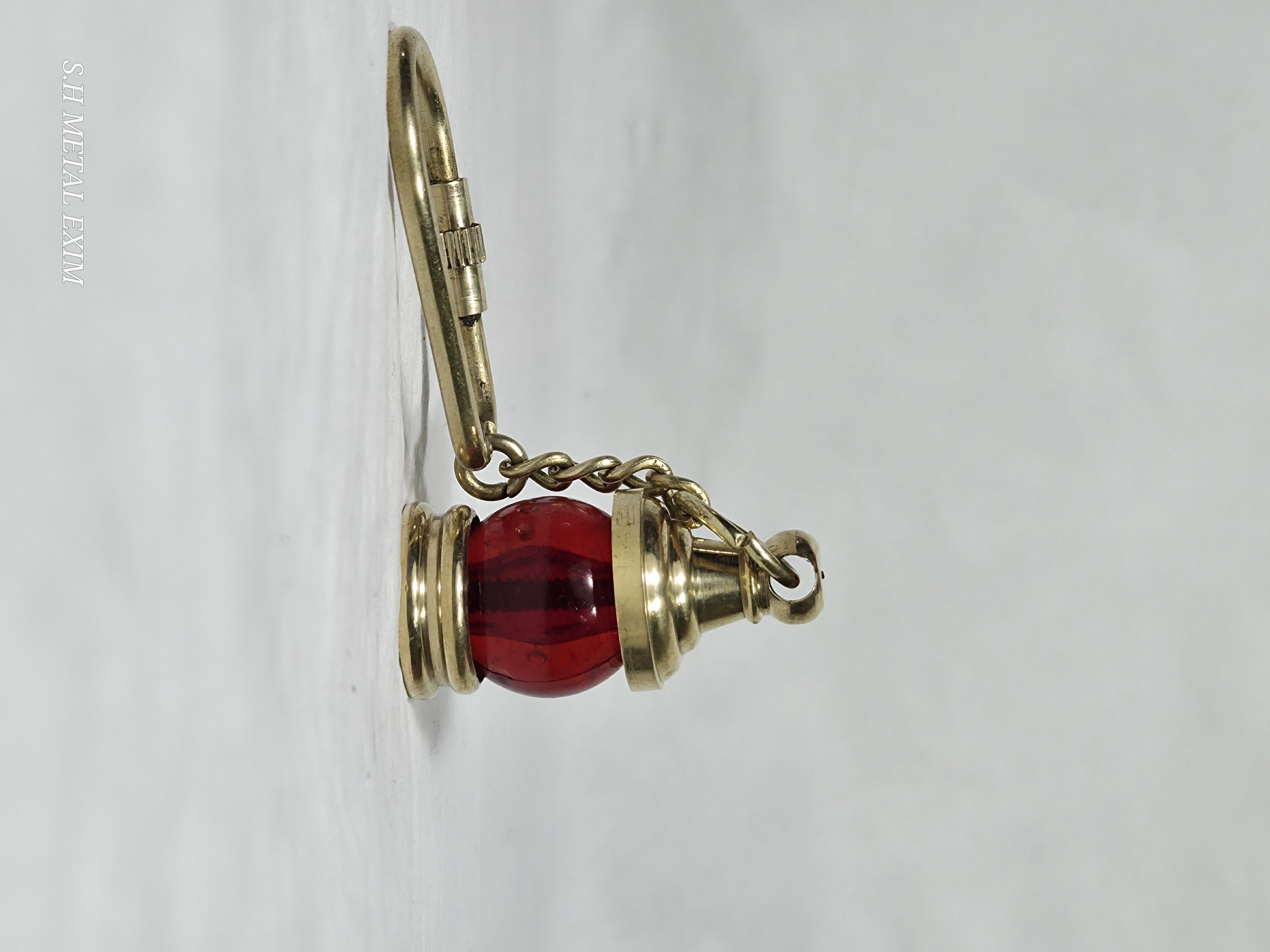 Vintage Nautical Red Lantern Keychain