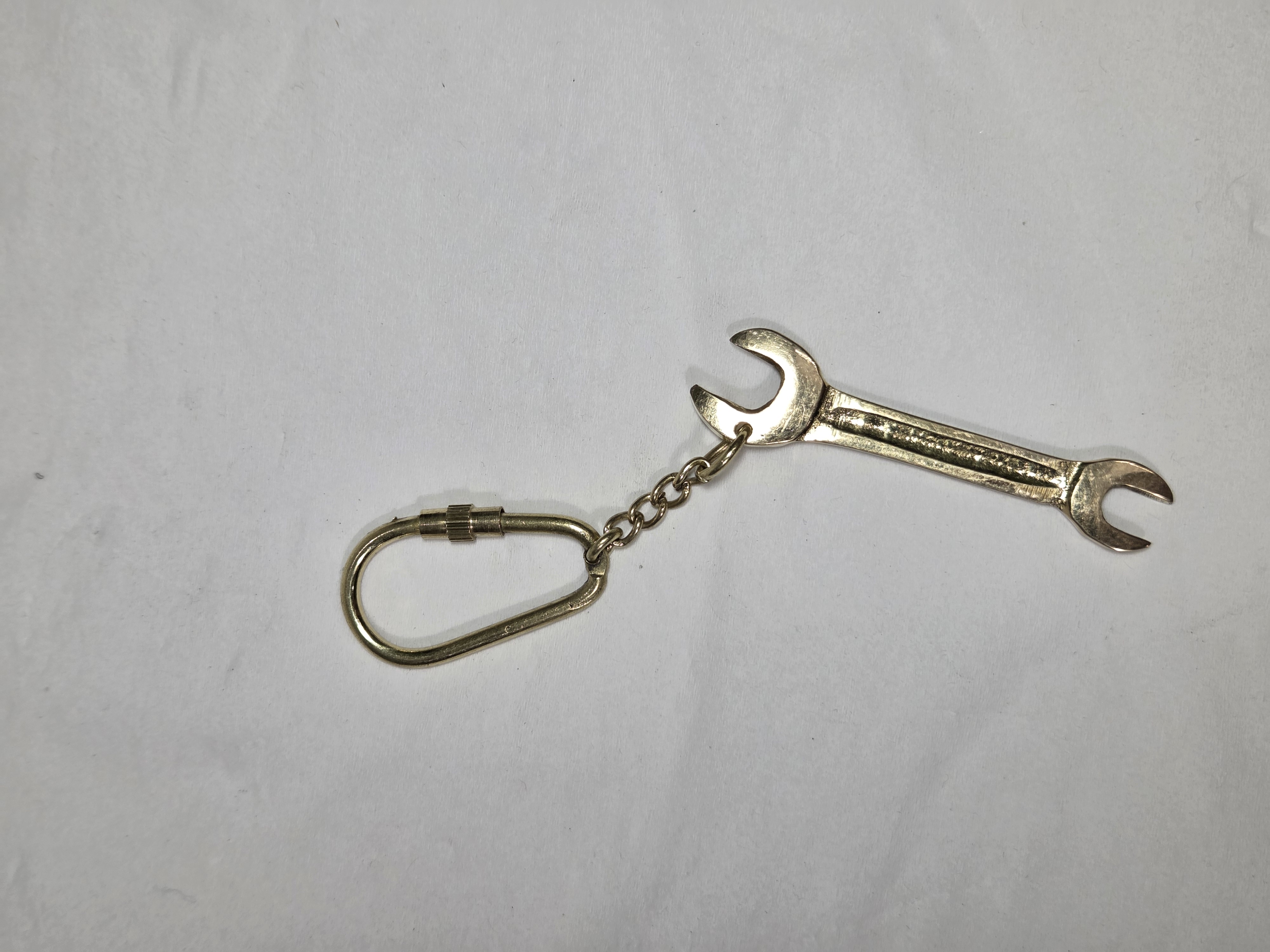 Handcrafted Brass Wrench Keychain – The Craftsman’s Signature
