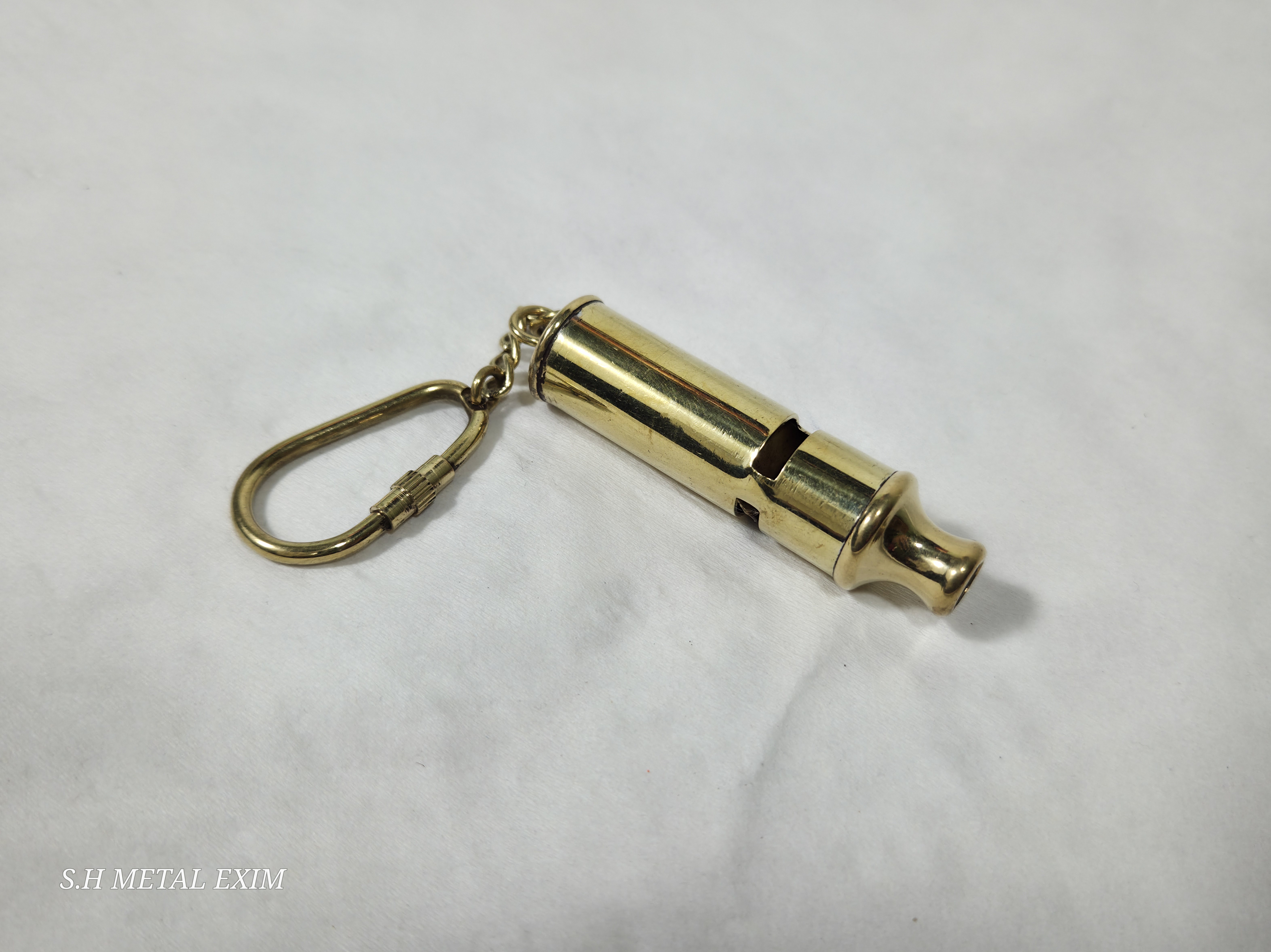 Polished Brass Marine Whistle Keychain – The Explorer’s Call