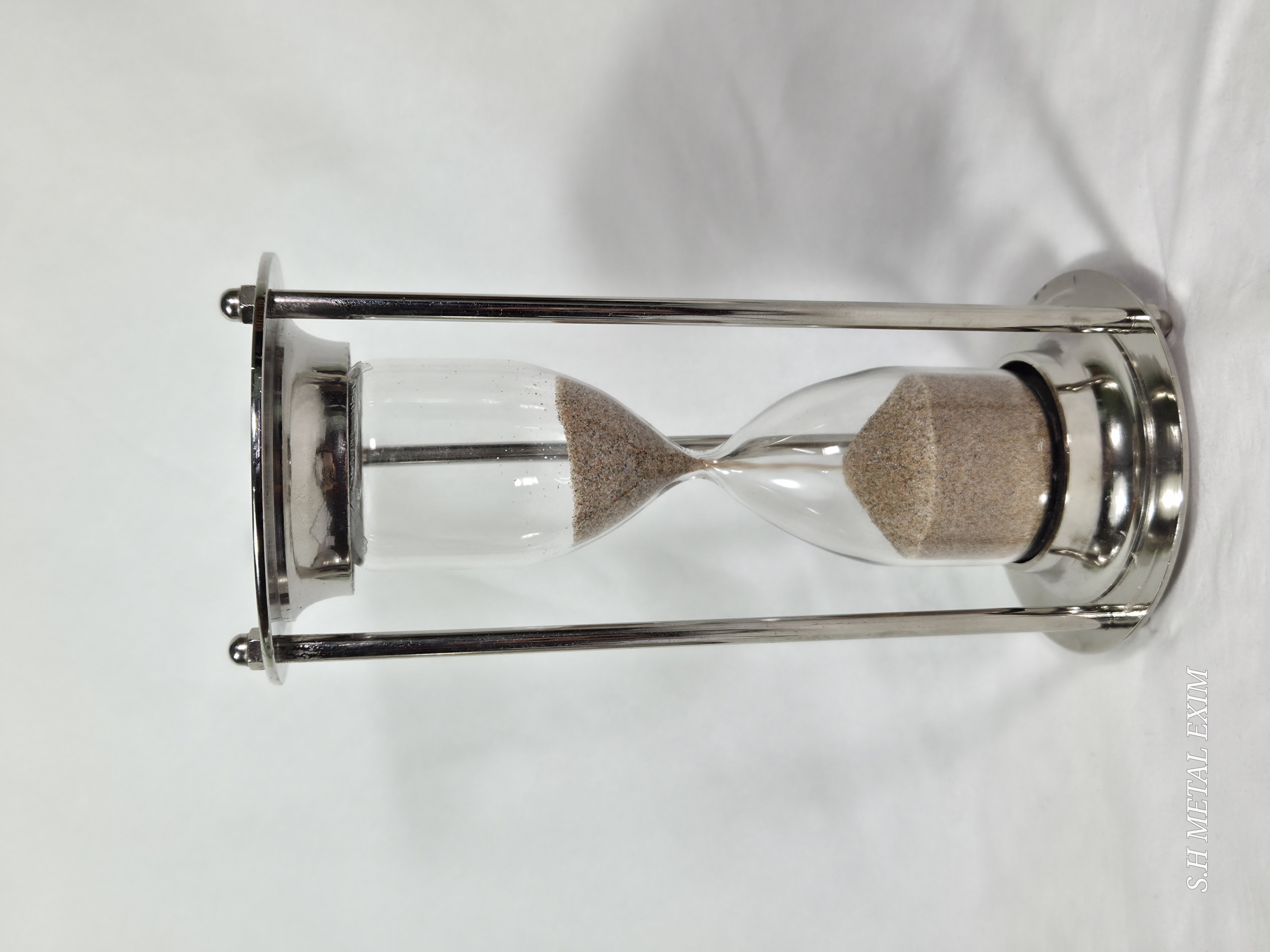 Sleek Chrome & Silver Copper Sand Timer