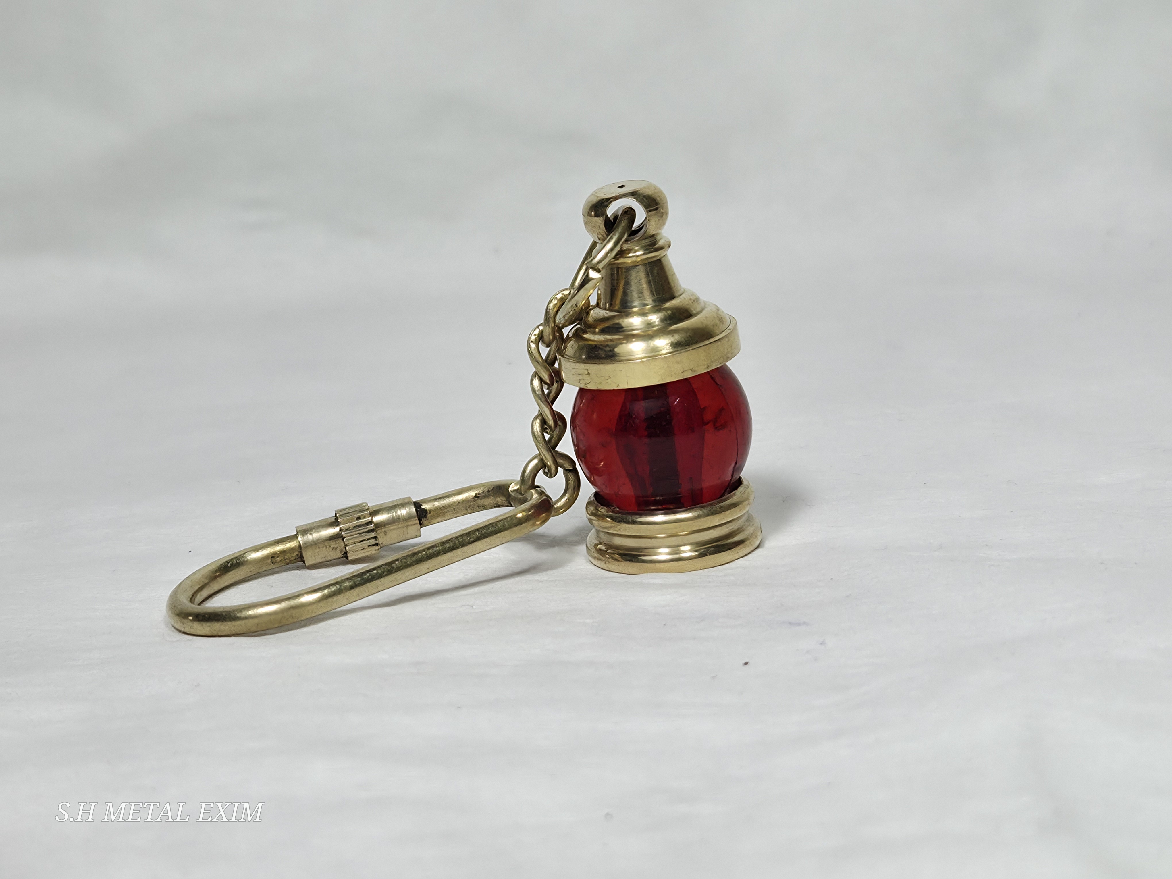 Vintage Nautical Red Lantern Keychain