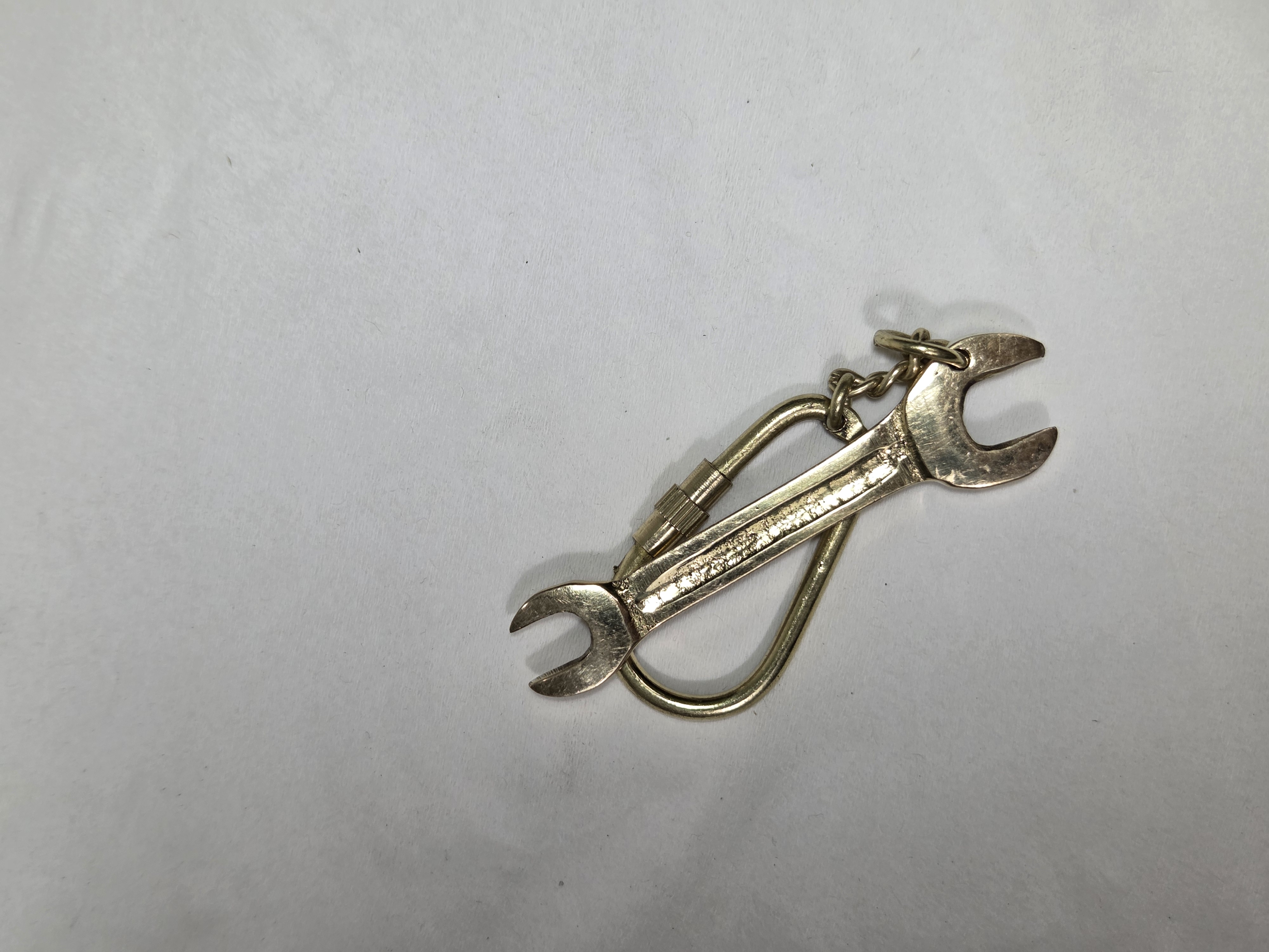 Handcrafted Brass Wrench Keychain – The Craftsman’s Signature