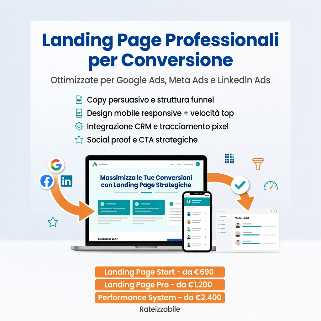 Creazione Landing Page Professionale per Lead Generation e Vendite