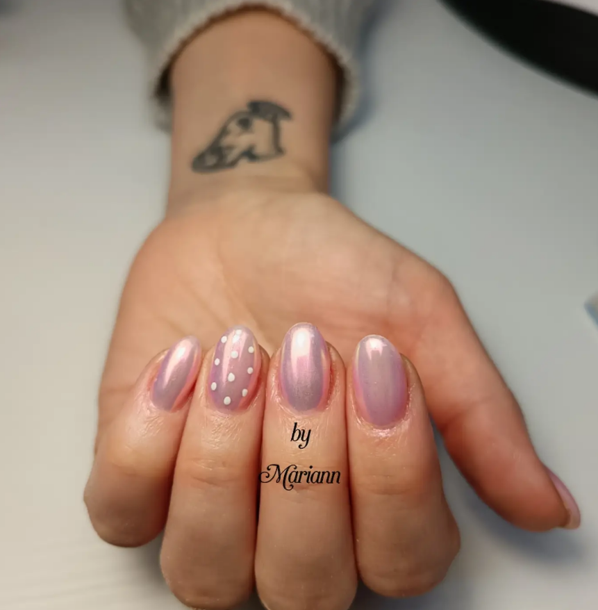 Elegant Pink Gel Manicure