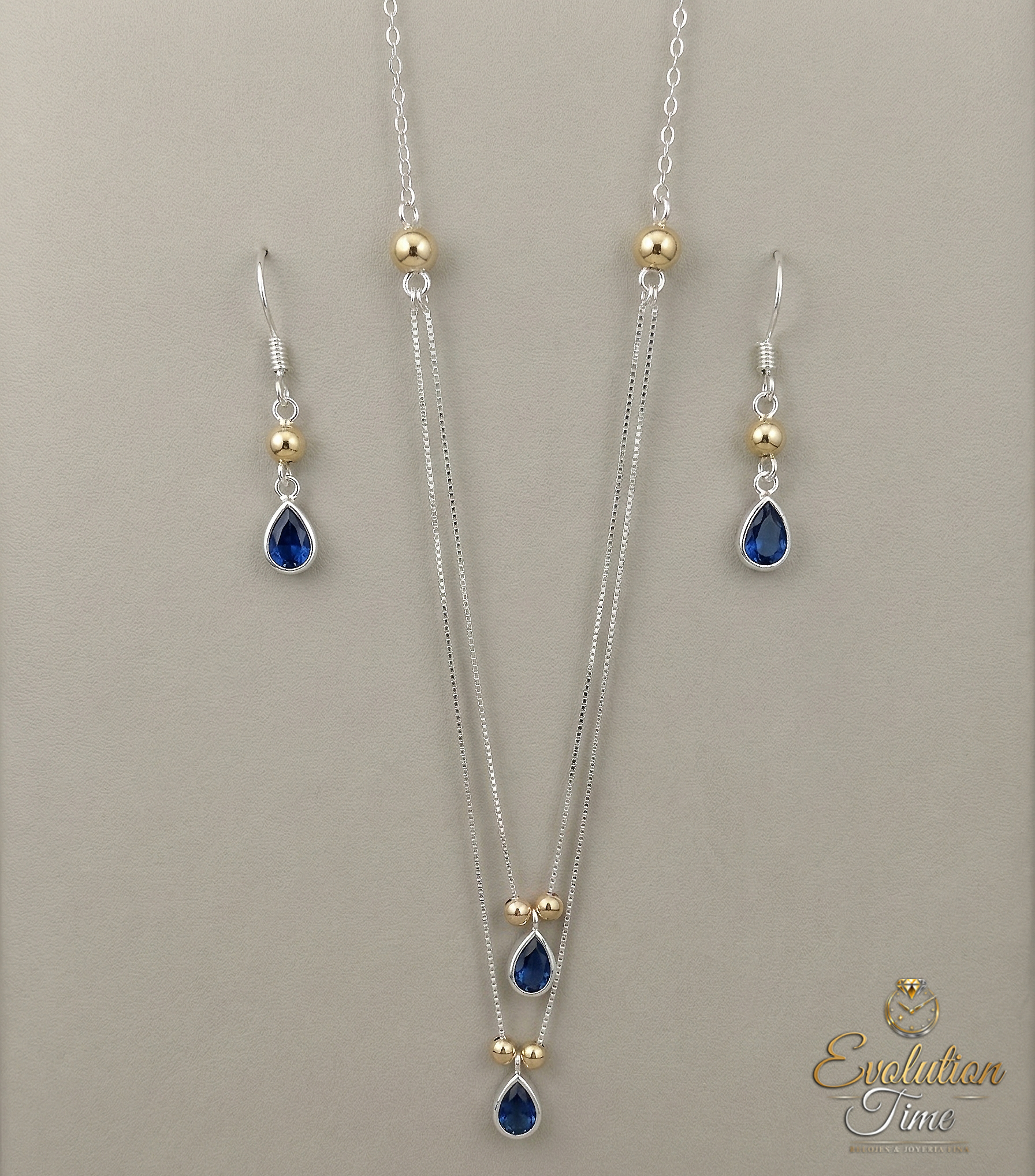 Set de Joyas en Plata y Oro