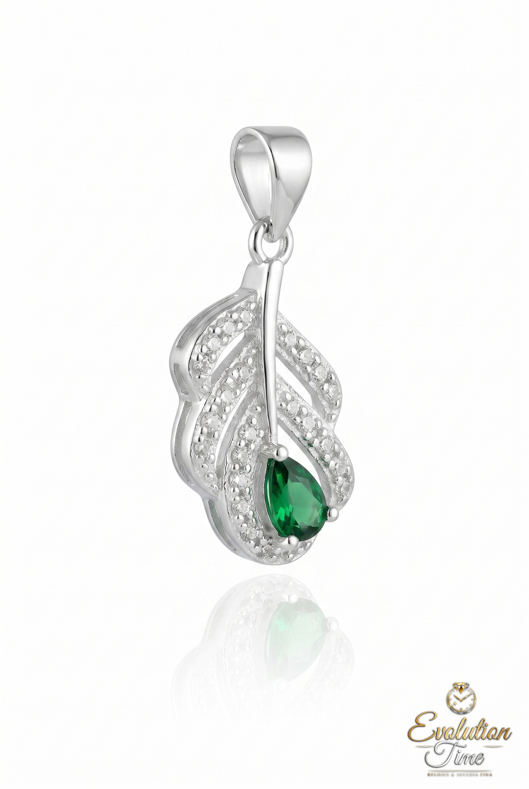 Dije Hoja en Plata con Esmeralda