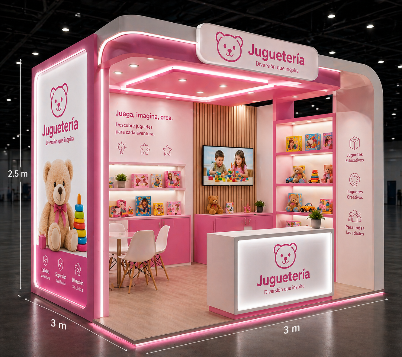 Pink Toy Store Booth Display