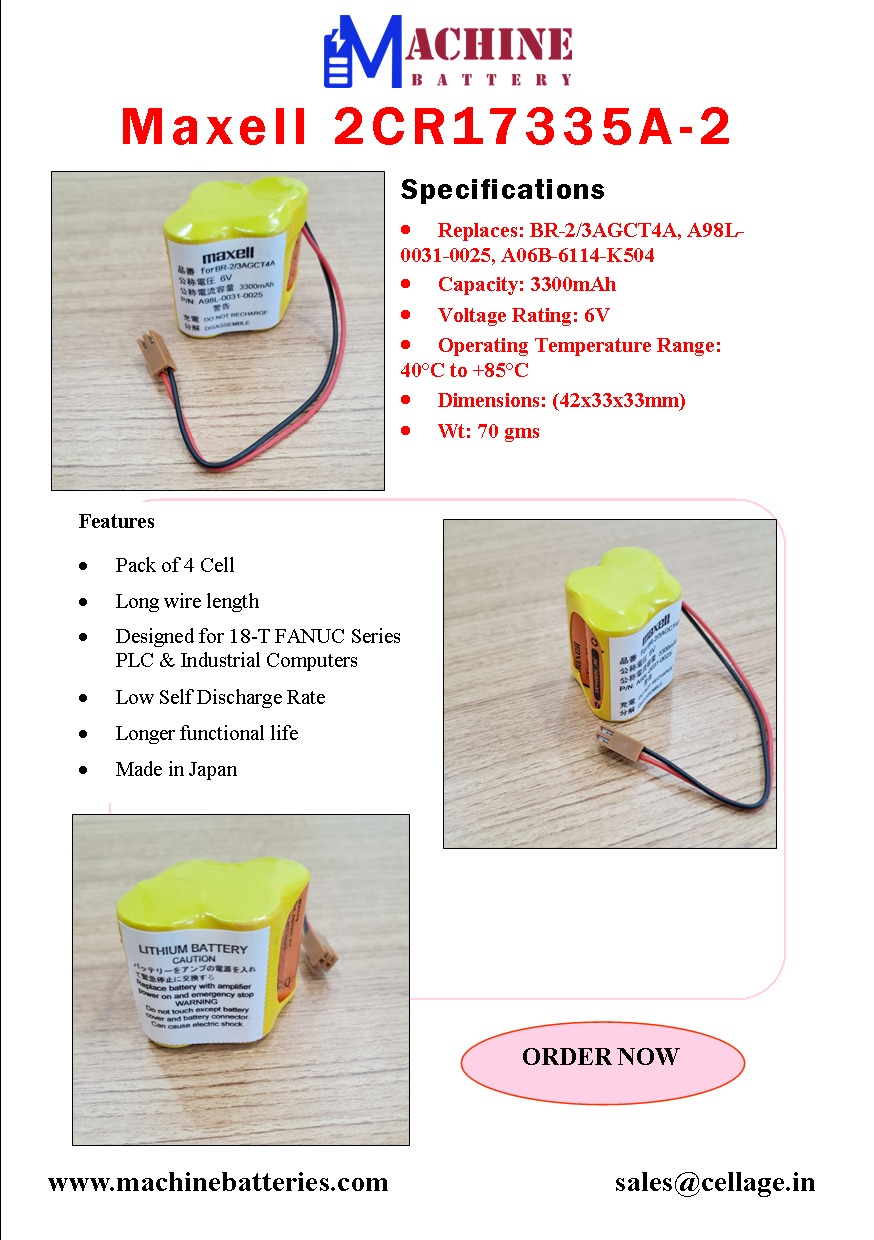 Maxell 2CR17335A-2 Battery Pack