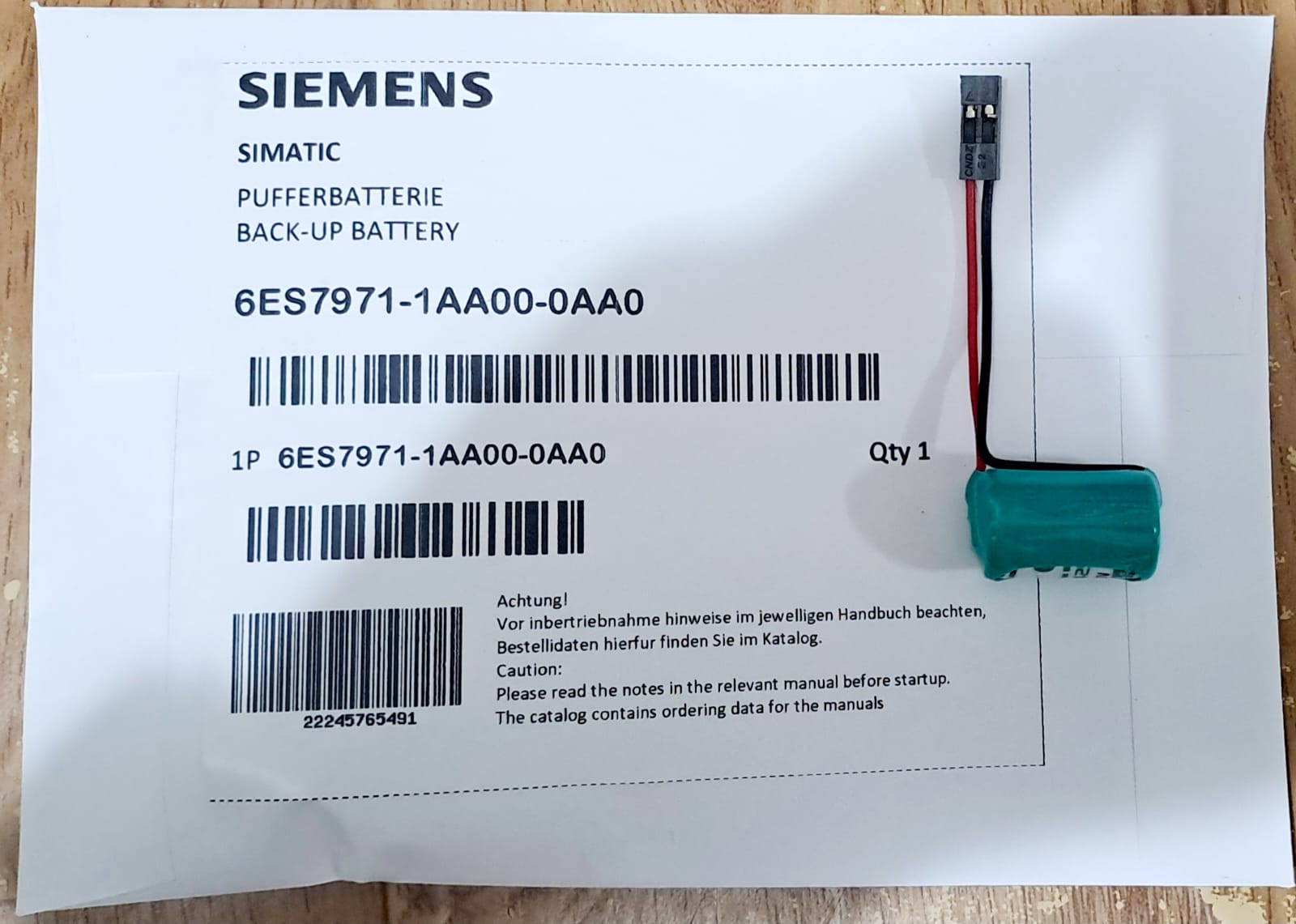 Siemens SIMATIC Backup Battery