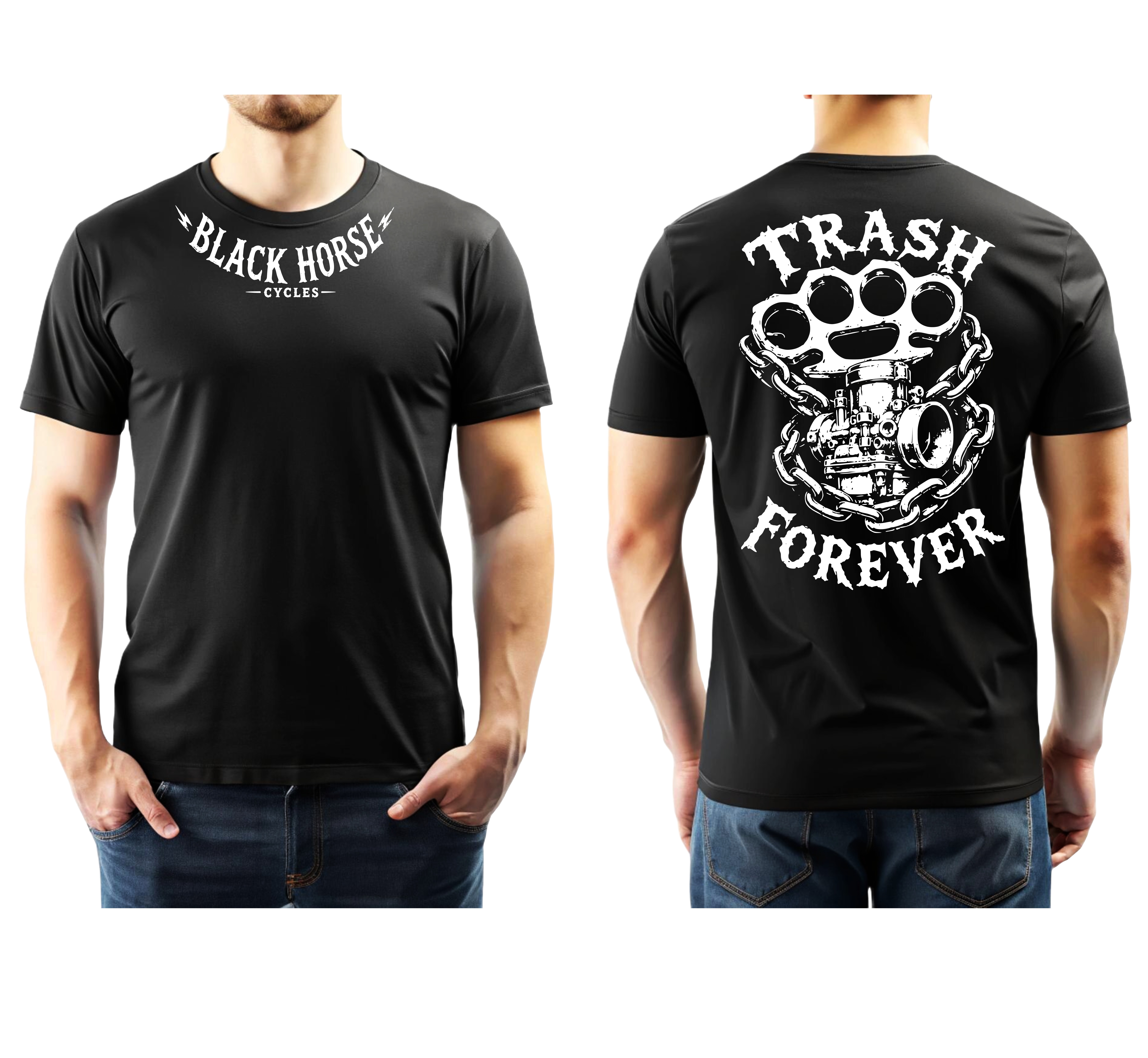 Trash Forever- Black Horse Cycles Tee