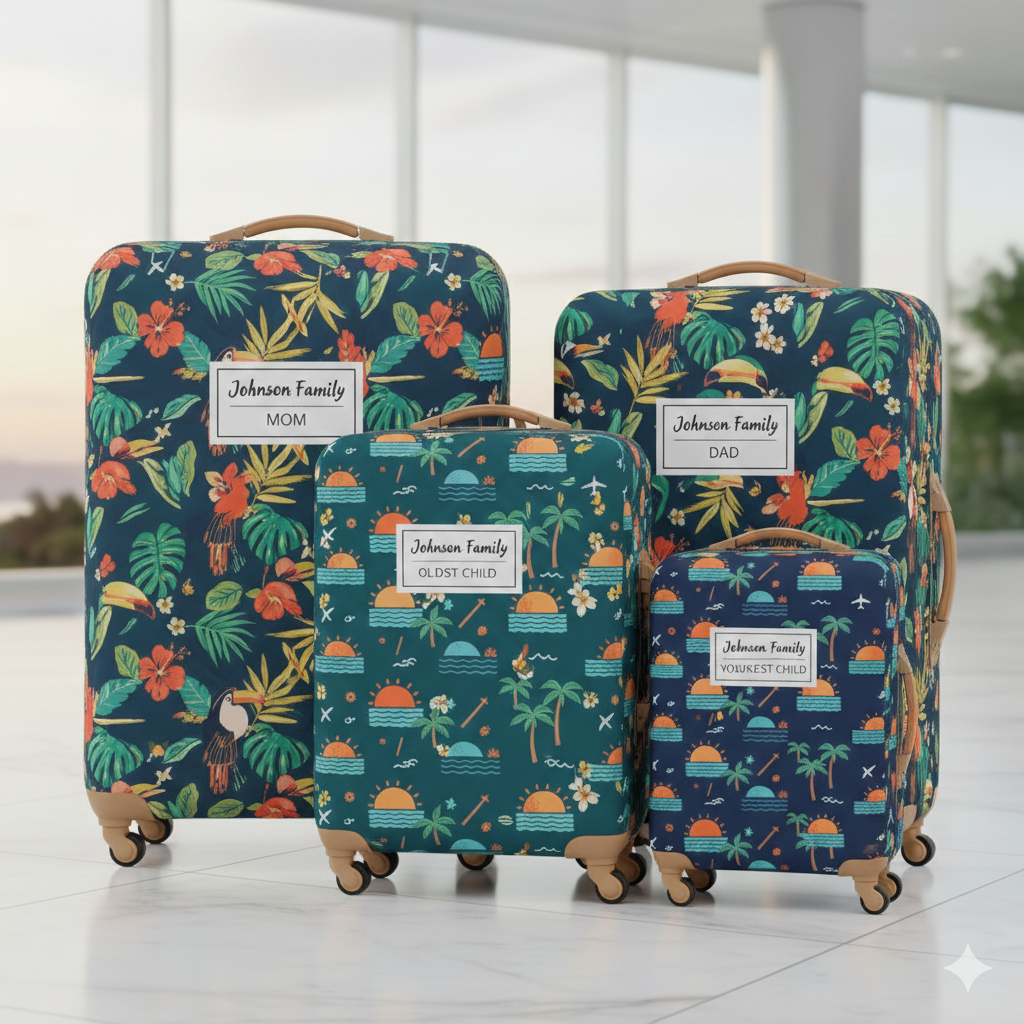 Family Trip Suitcase Cover