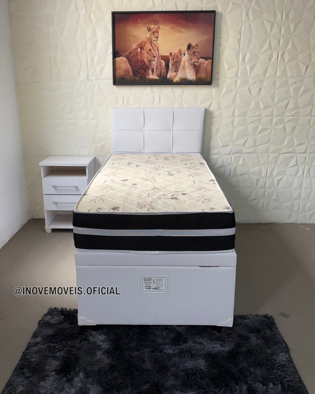 Cama Baú Solteiro com Auxiliar