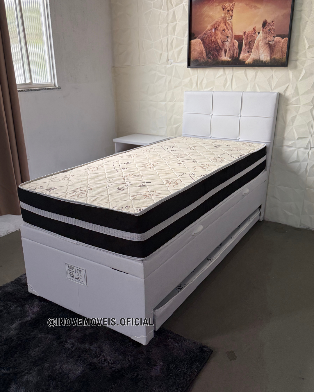 Cama Baú Solteiro com Auxiliar