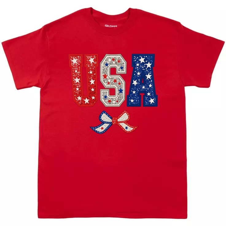 USA with Bow Patriotic T-Shirt