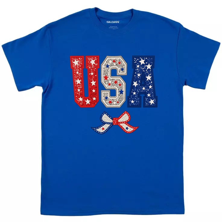 USA with Bow Patriotic T-Shirt