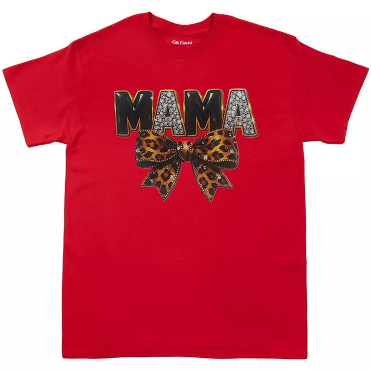 MAMA Leopard Bow T-Shirt