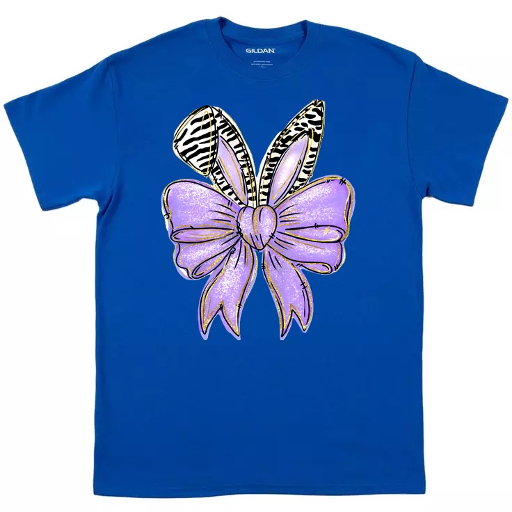 Bunny Ears with Purple Bow T-Shirt