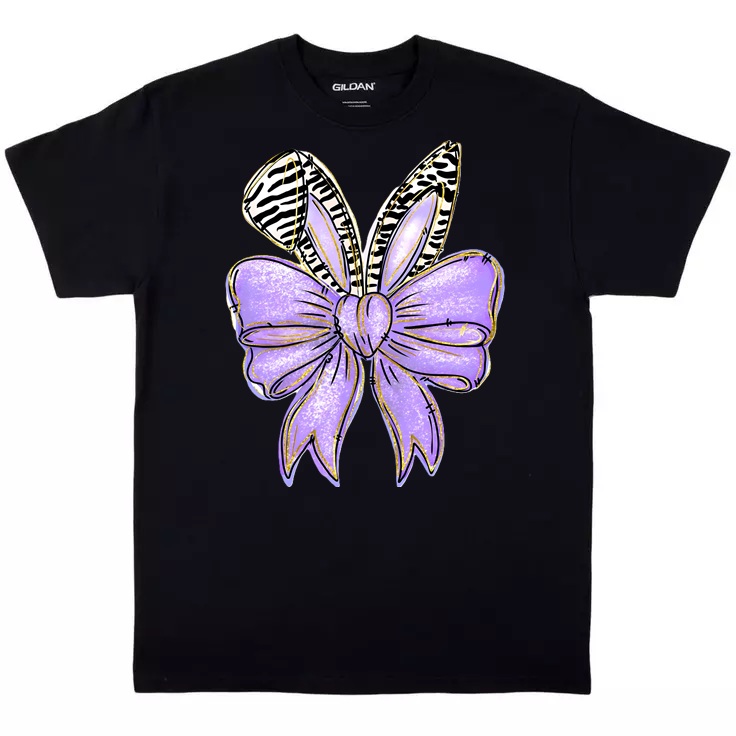 Bunny Ears with Purple Bow T-Shirt