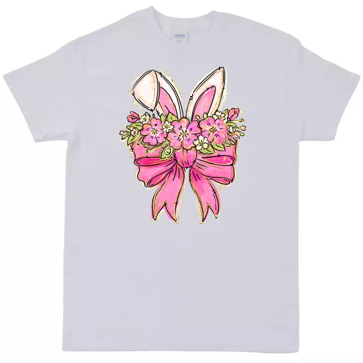Bunny Ears Floral Bow T-Shirt